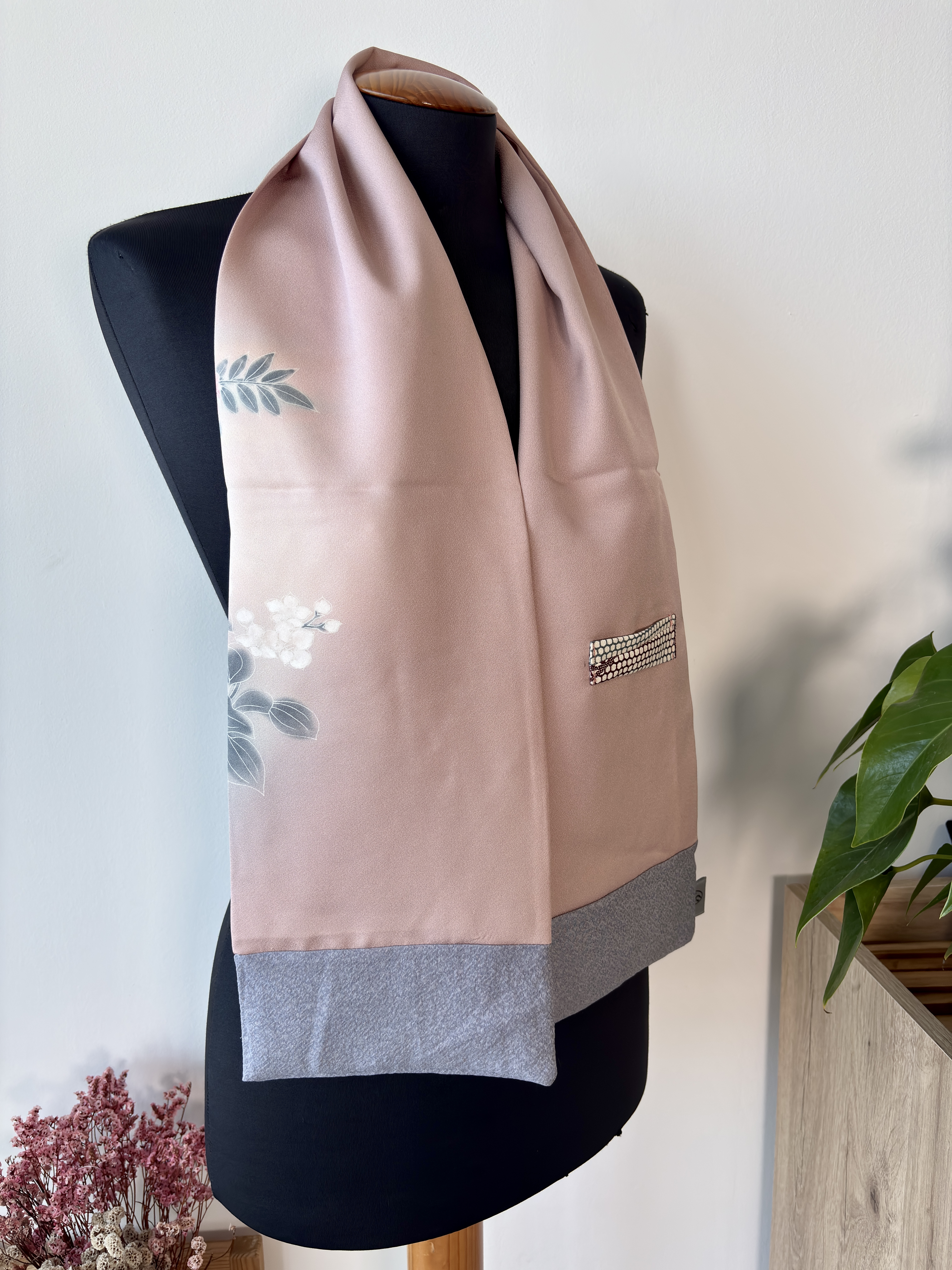 Floral  kimono Silk Scarf