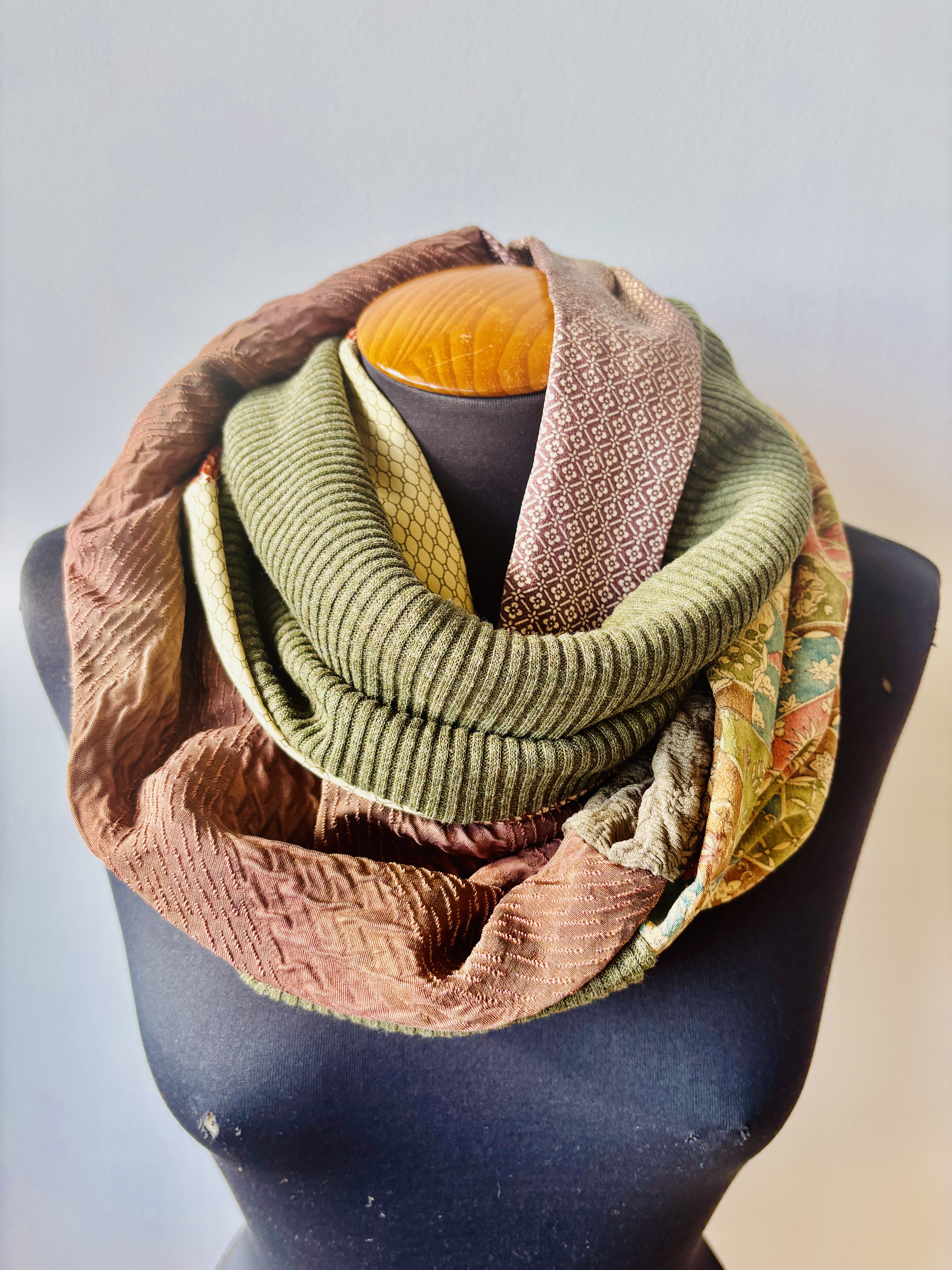 Patchwork Infinity kimono Scarf
