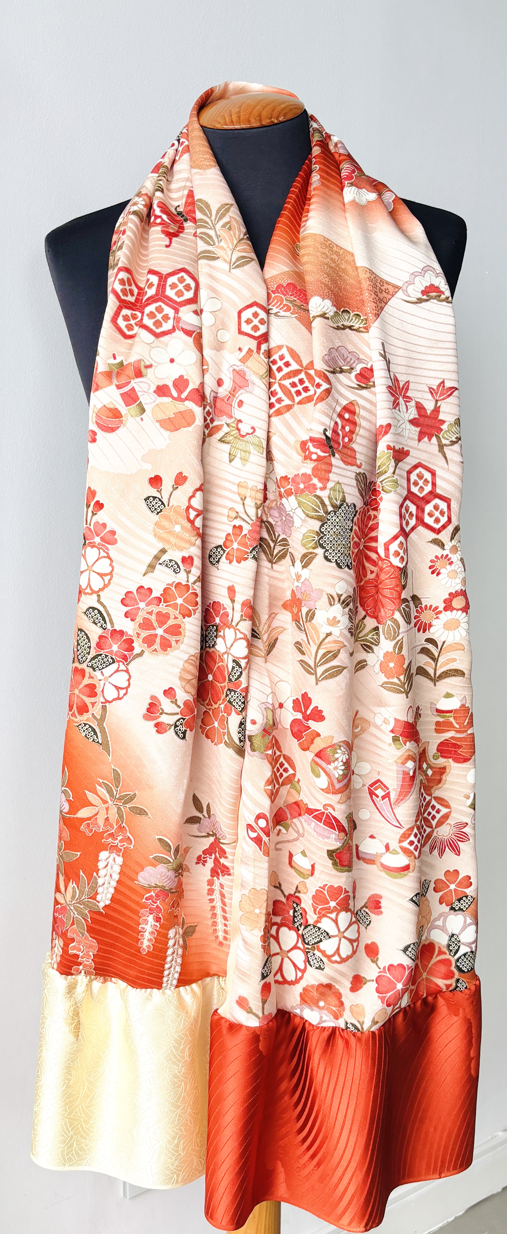 Vintage Kimono Silk Scarf