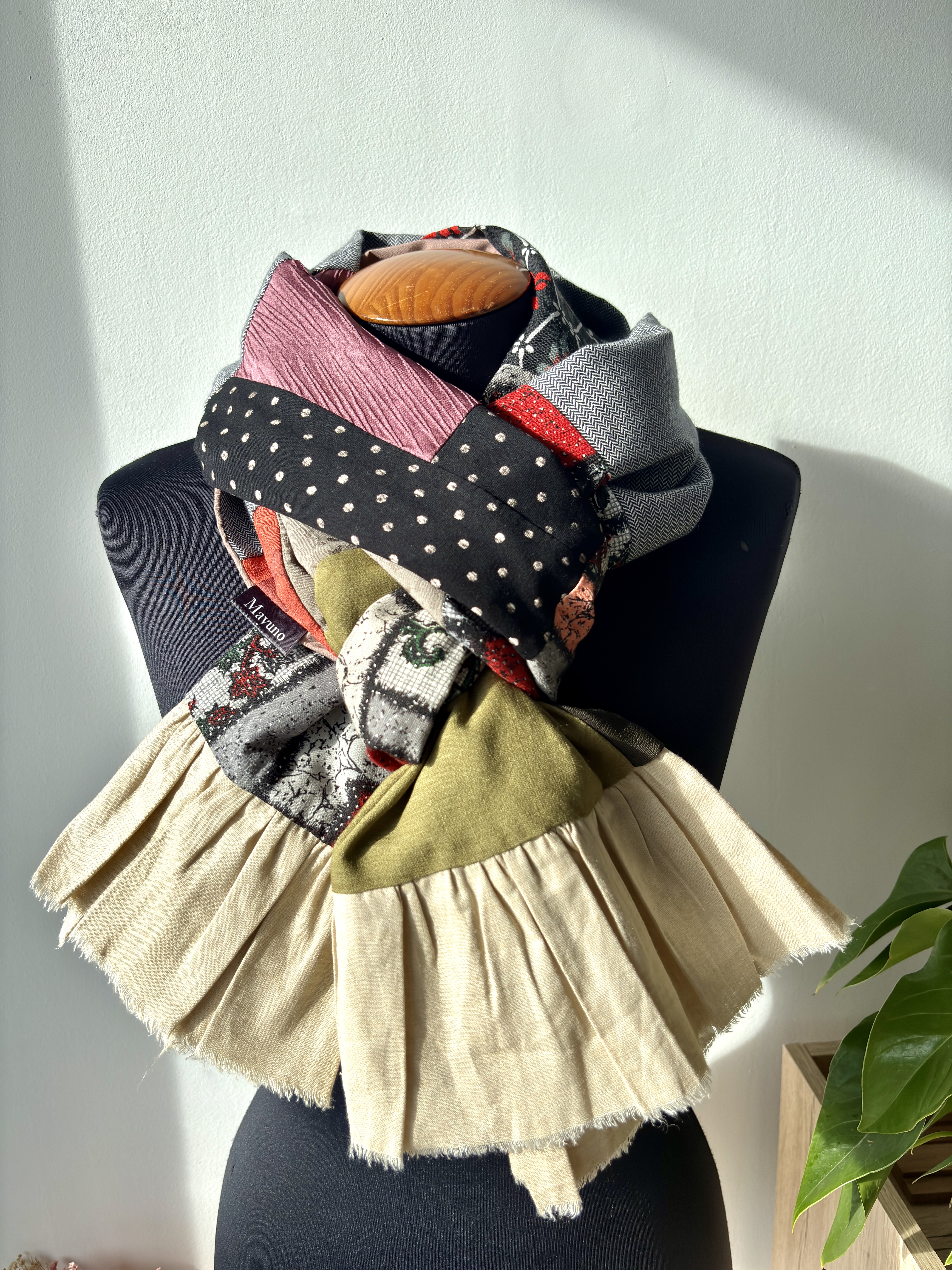 Patchwork kimono Scarf