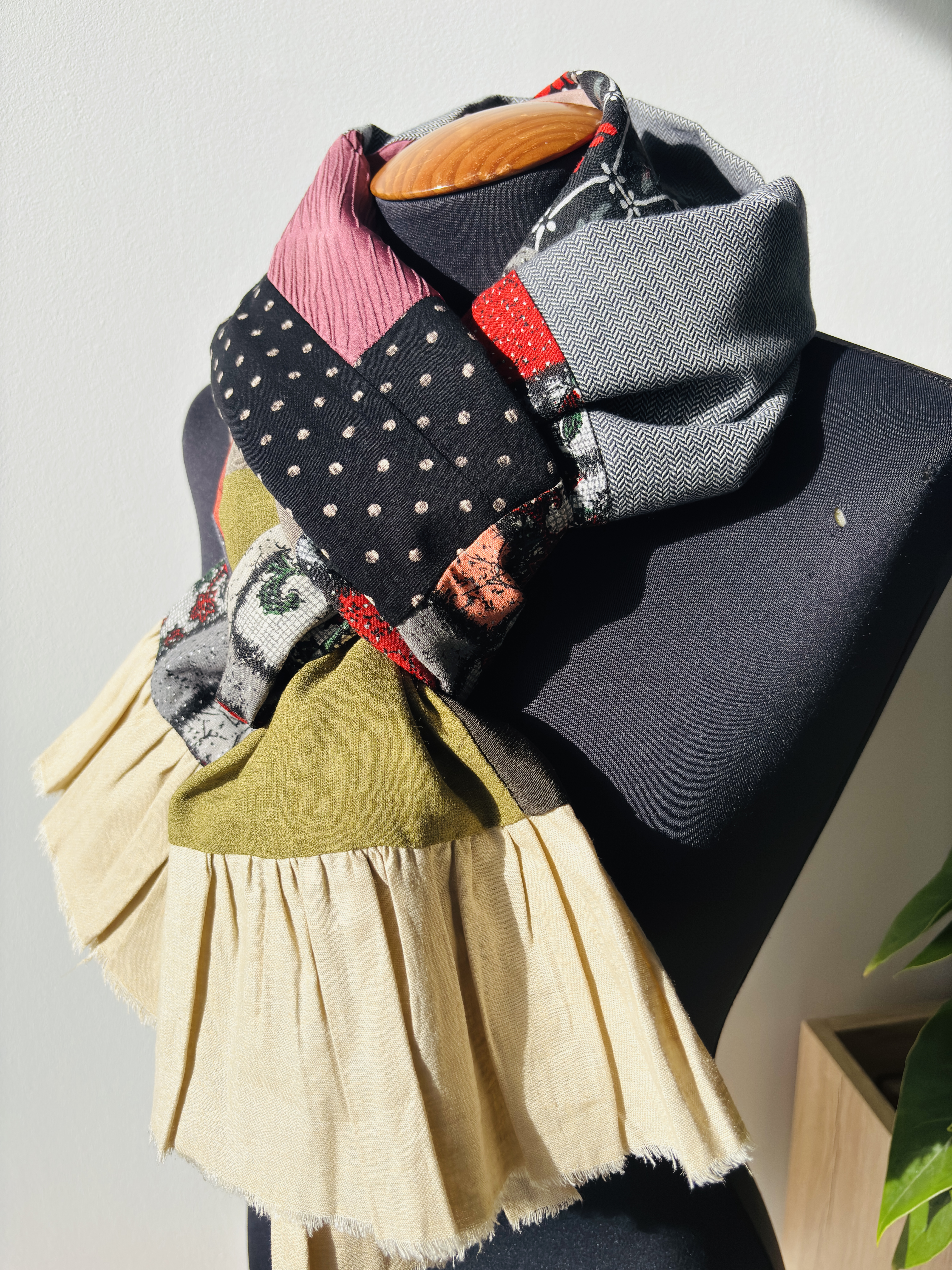 Patchwork kimono Scarf