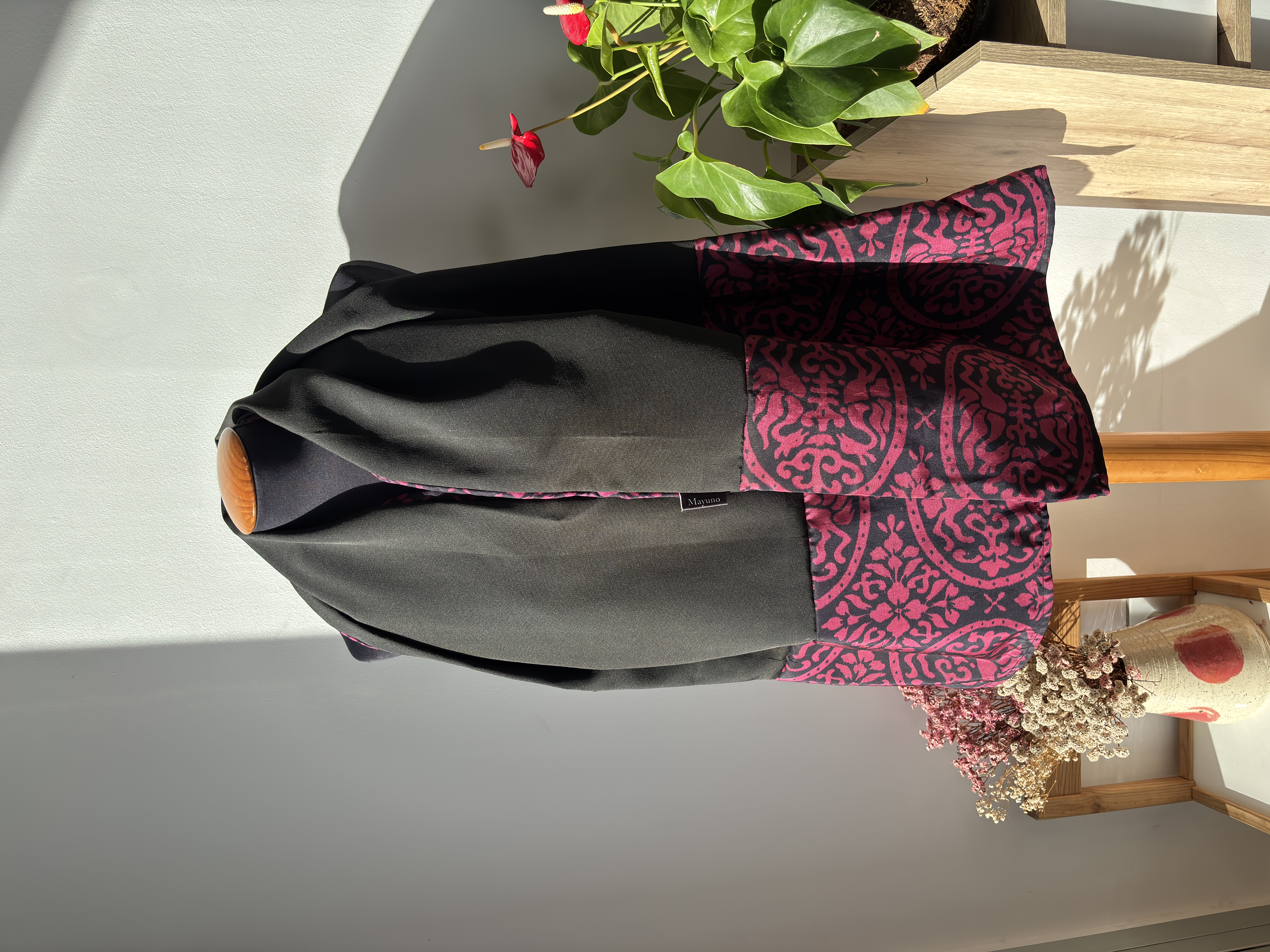 Elegant Purple  kimono Patterned Shawl