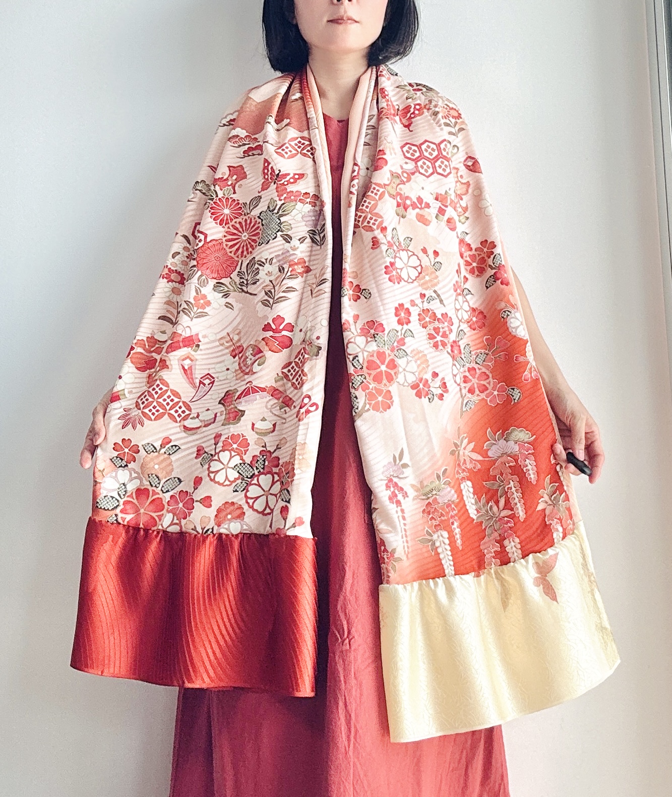 Vintage Kimono Silk Scarf