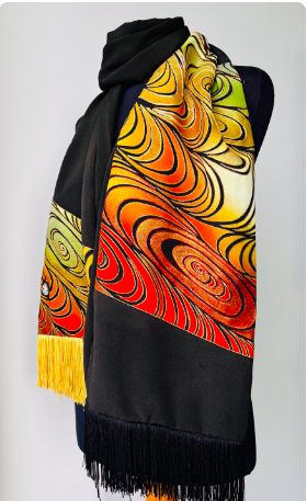Elegant kimono Pattern Scarf