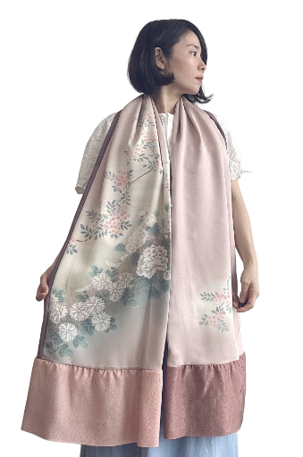 Floral Silk Kimono Scarf