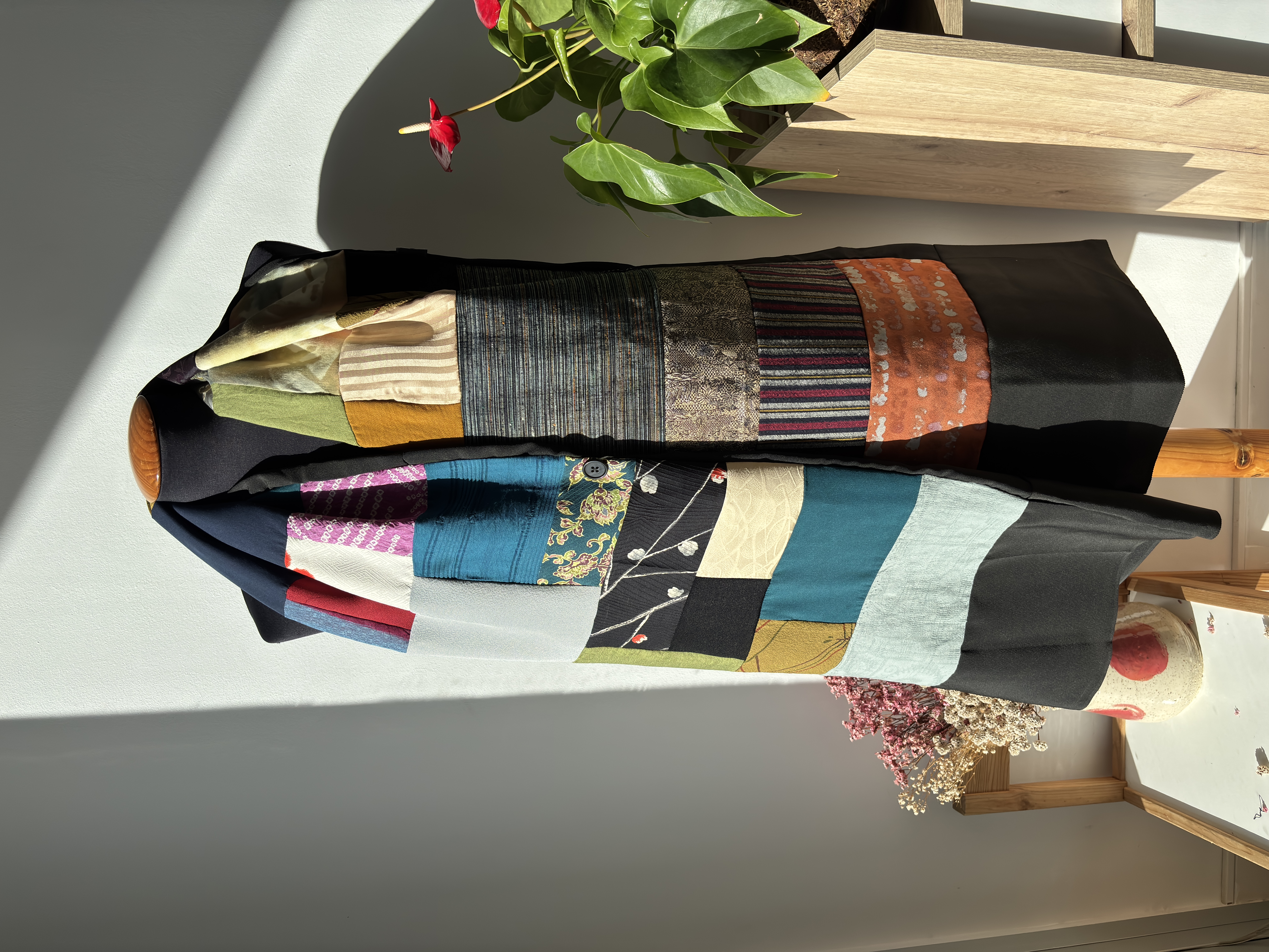 Patchwork kimono Silk Scarf