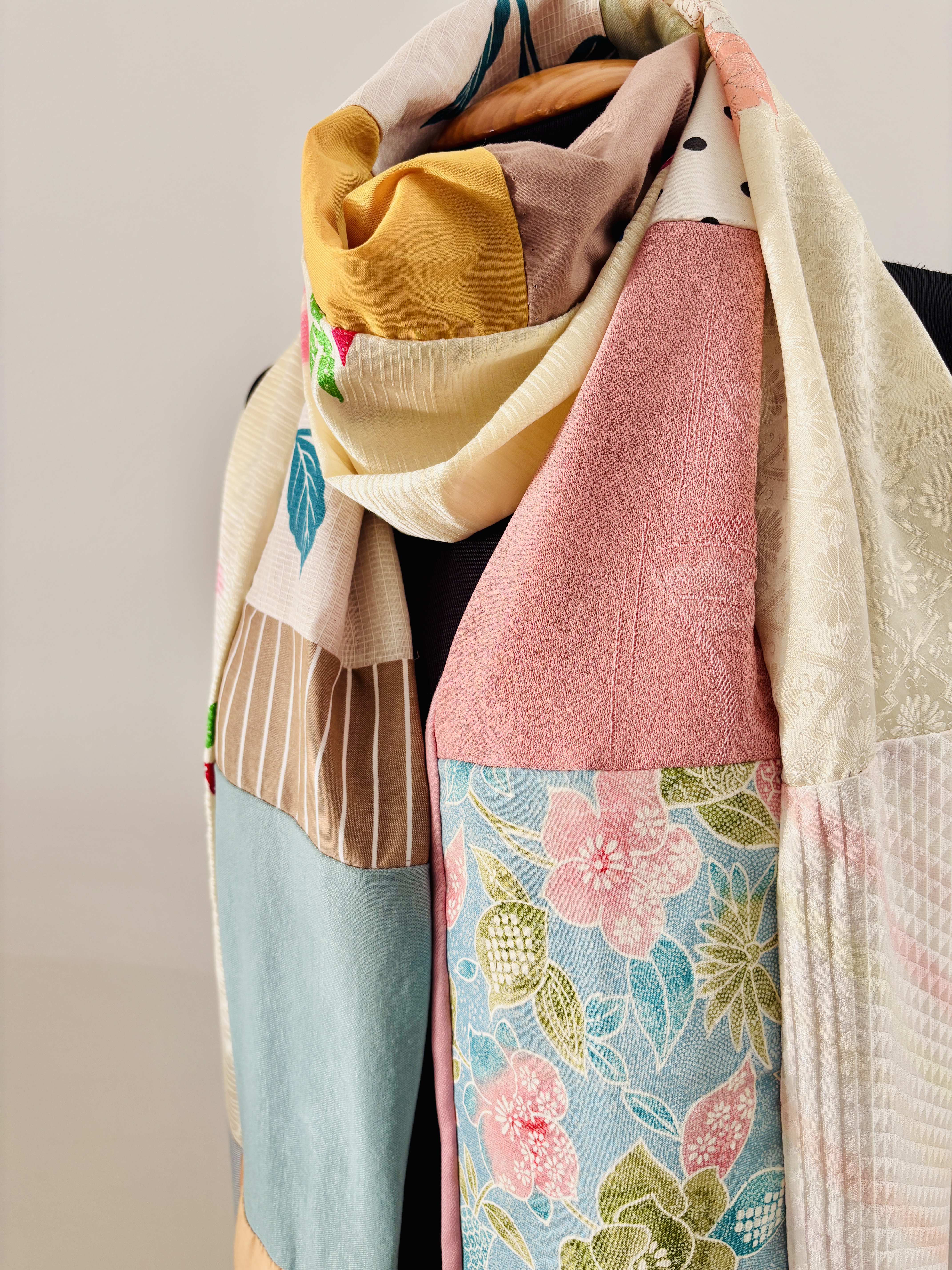Patchwork Floral  kimono Scarf