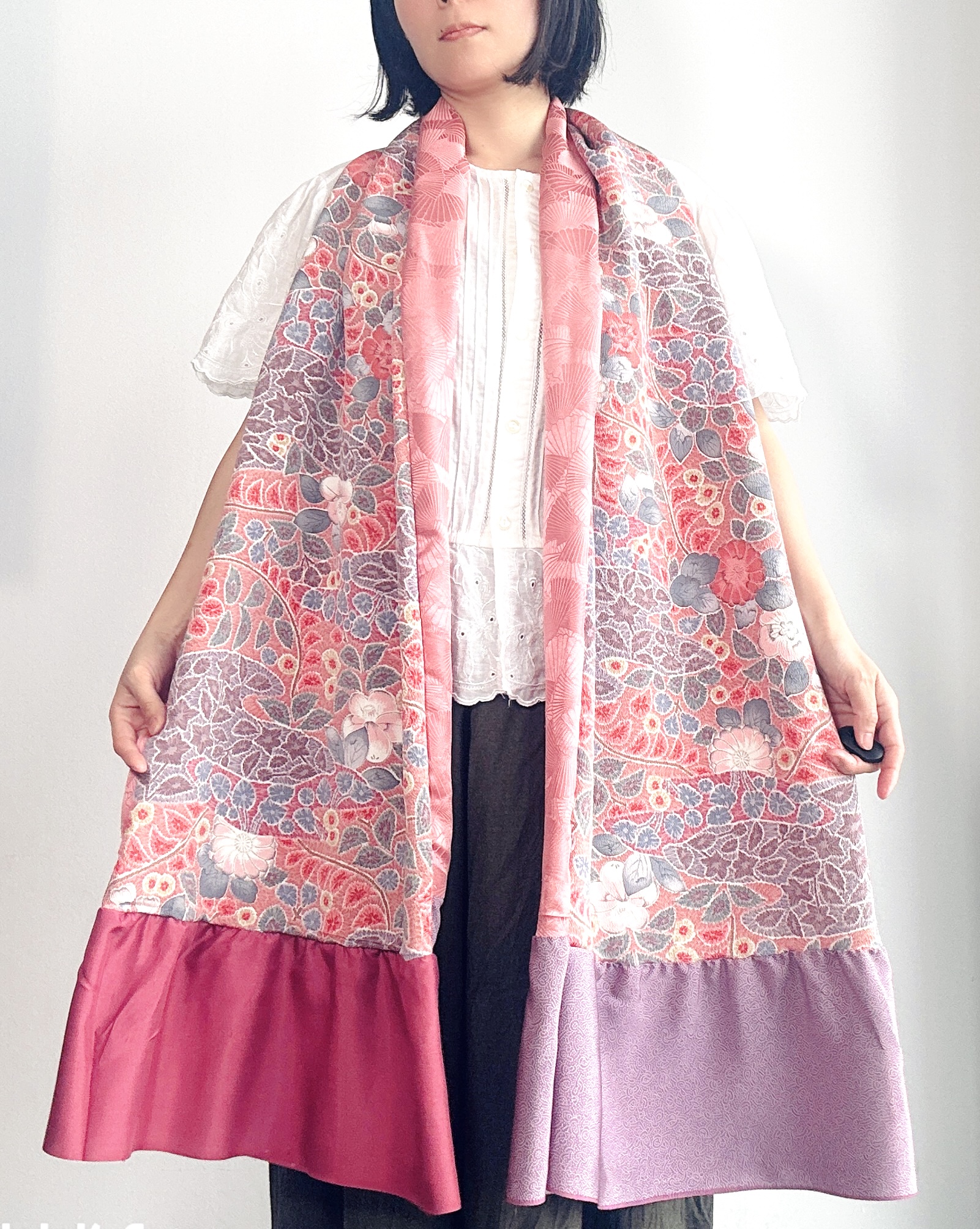 Floral KImono silk  Scarf
