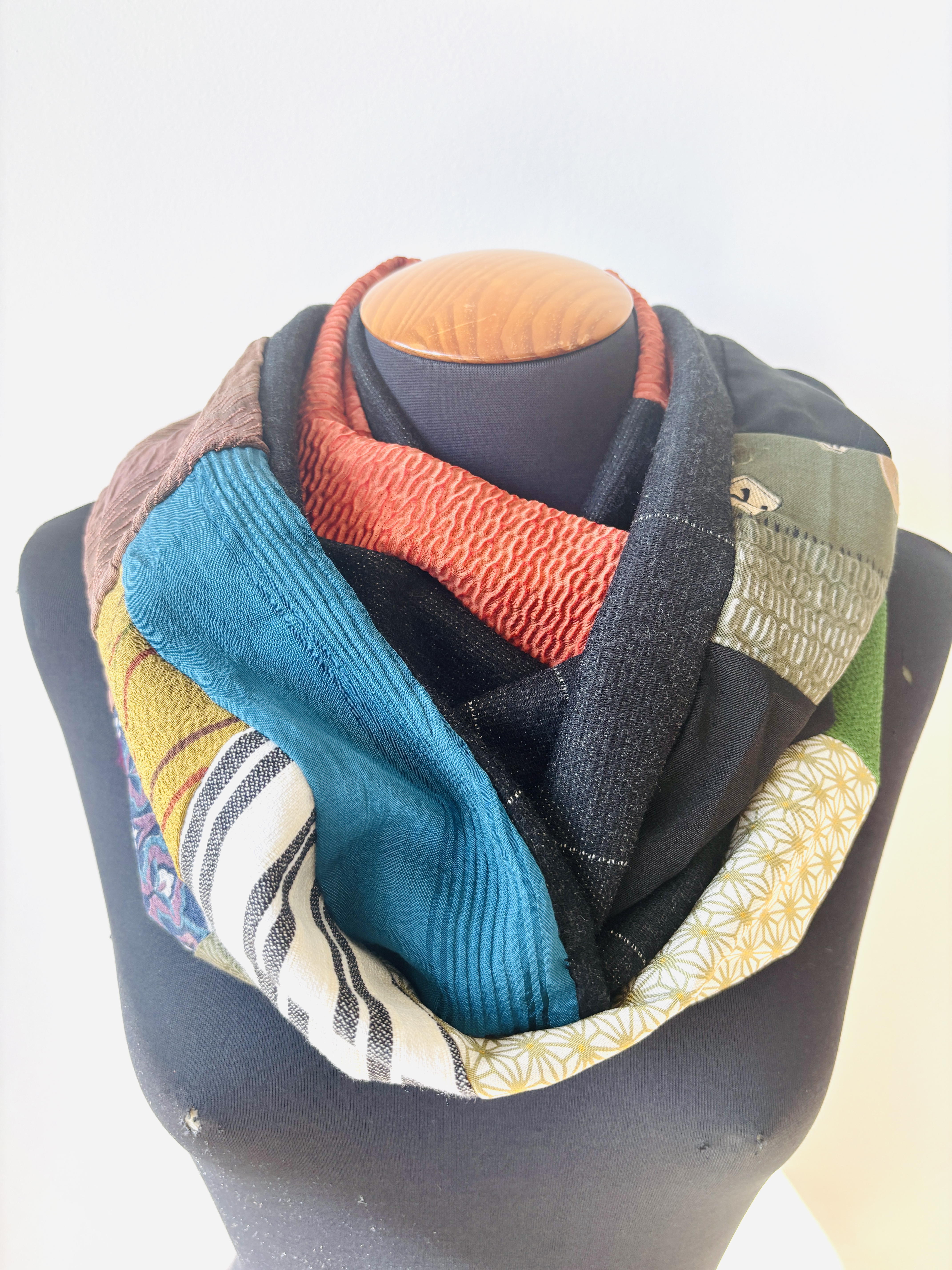 Patchwork kimono Scarf