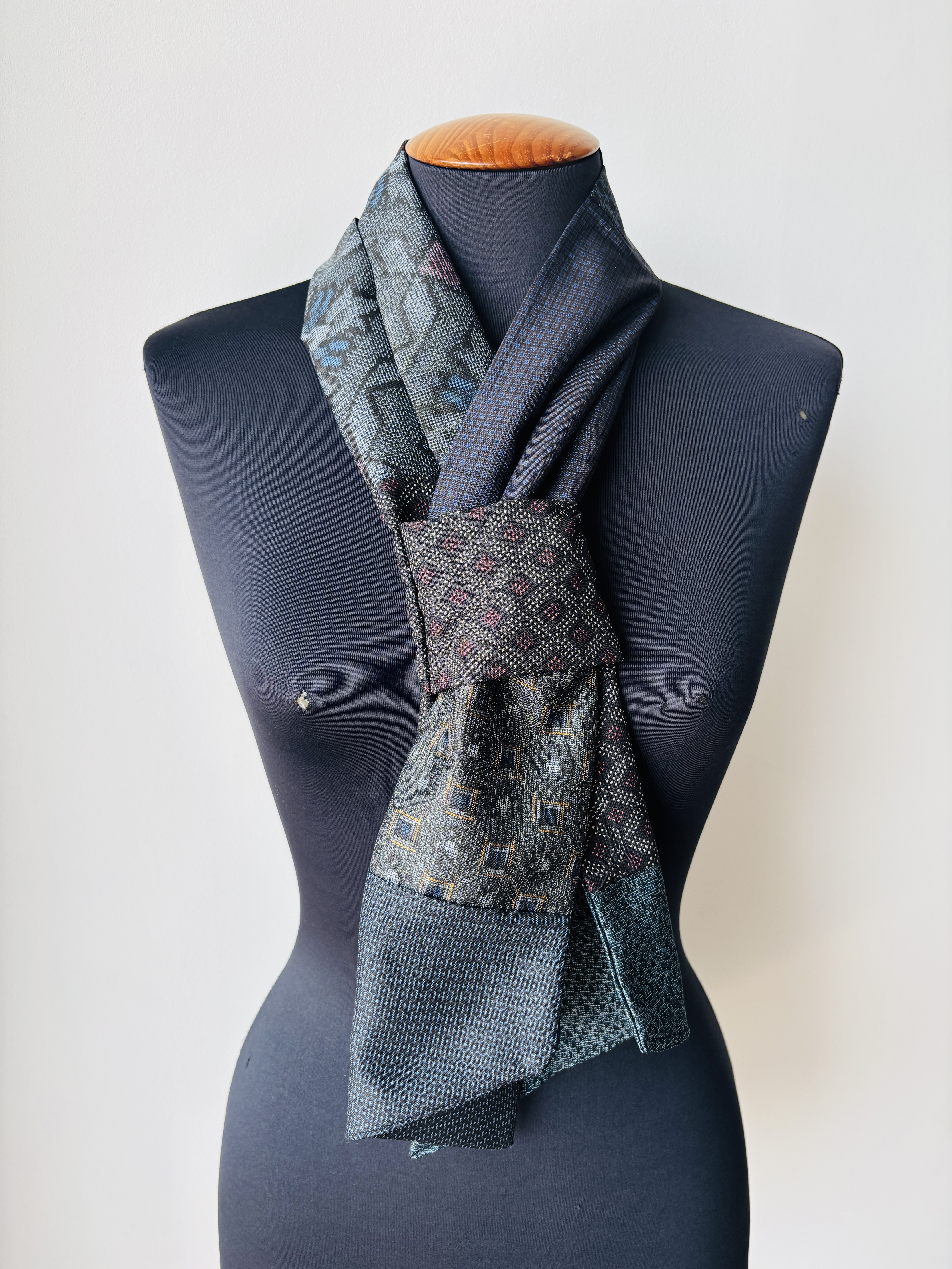 Elegant Patchwork Silk Scarf