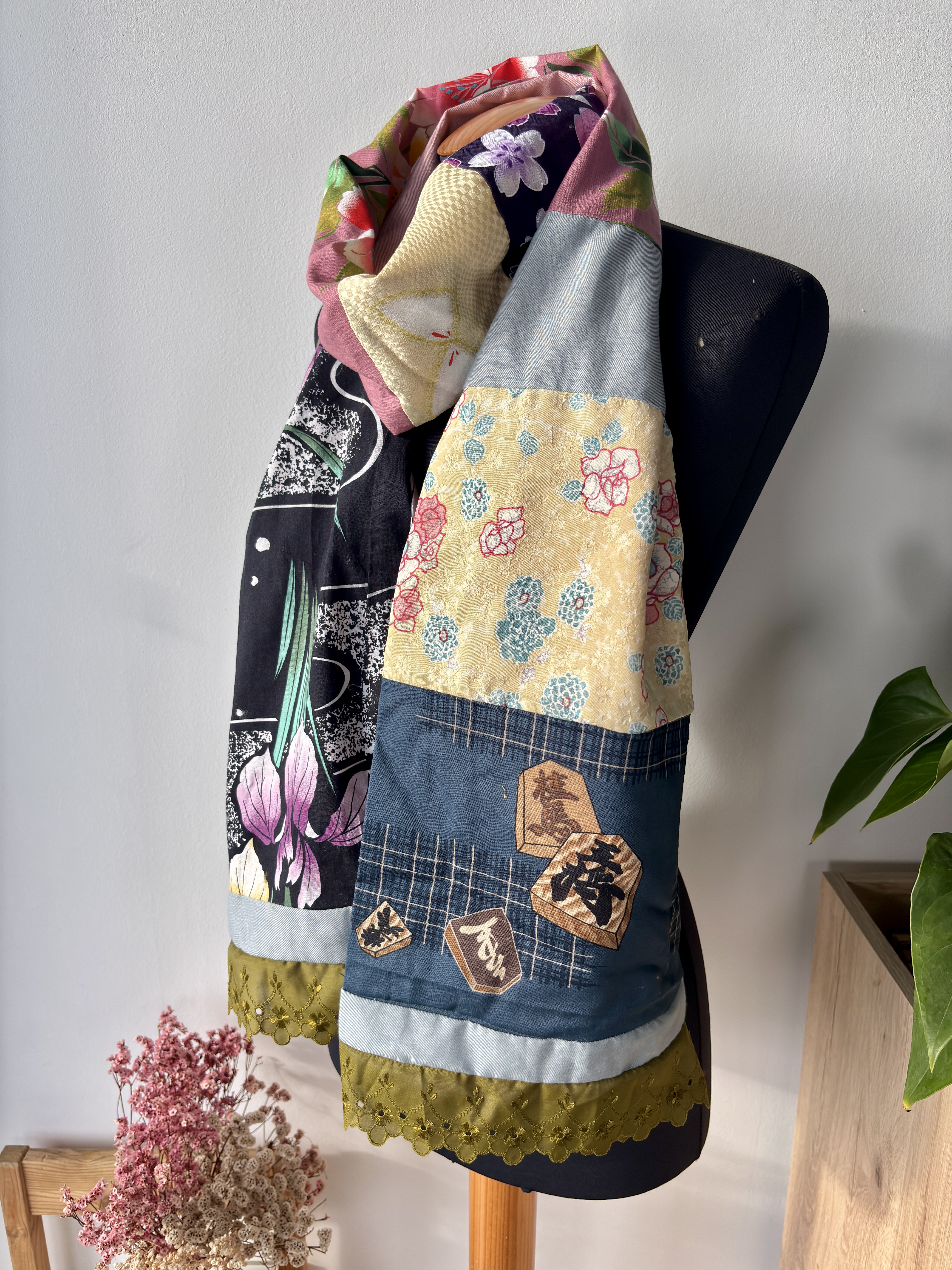 Patchwork Floral kimono Scarf