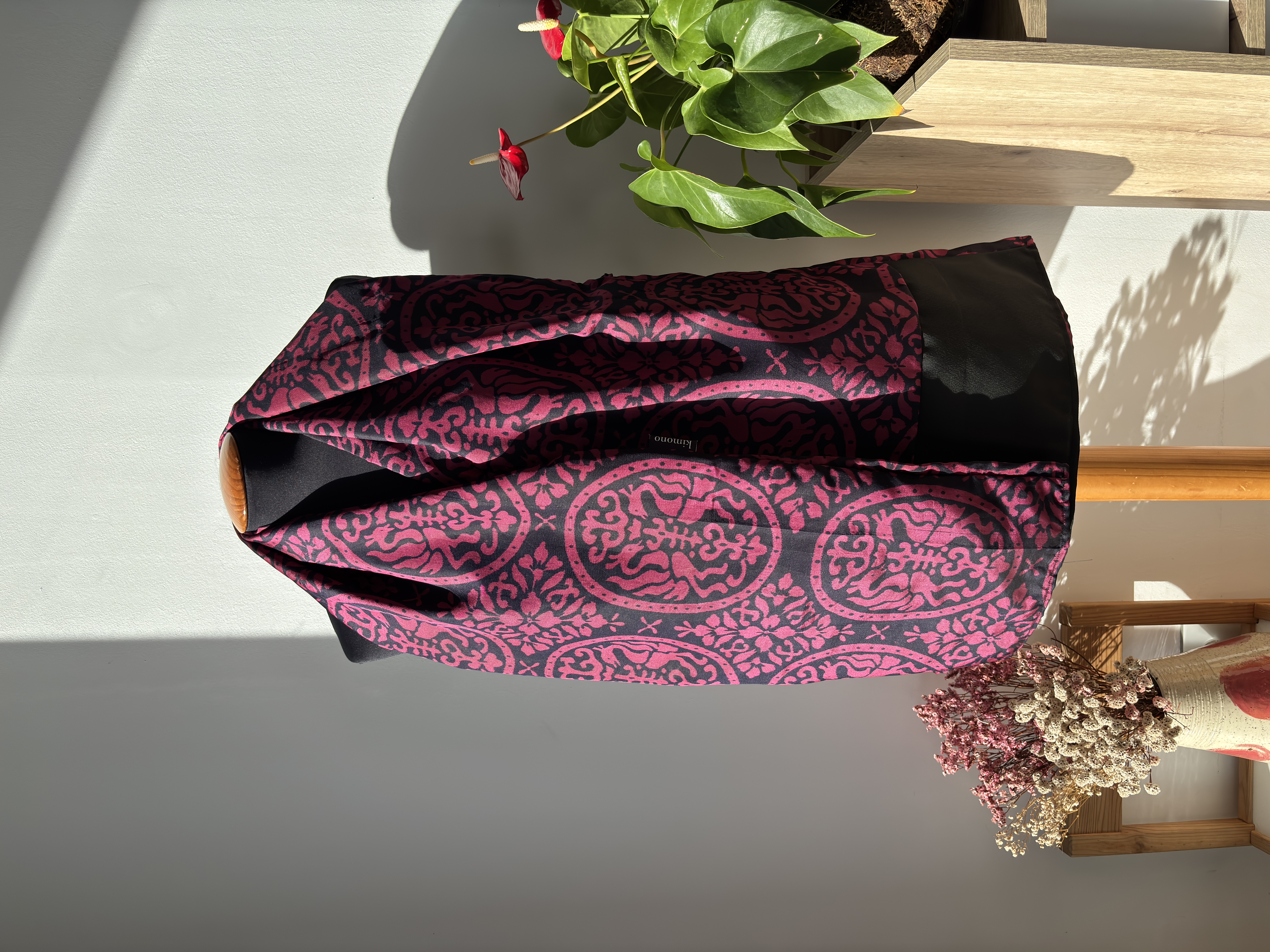 Elegant Purple  kimono Patterned Shawl