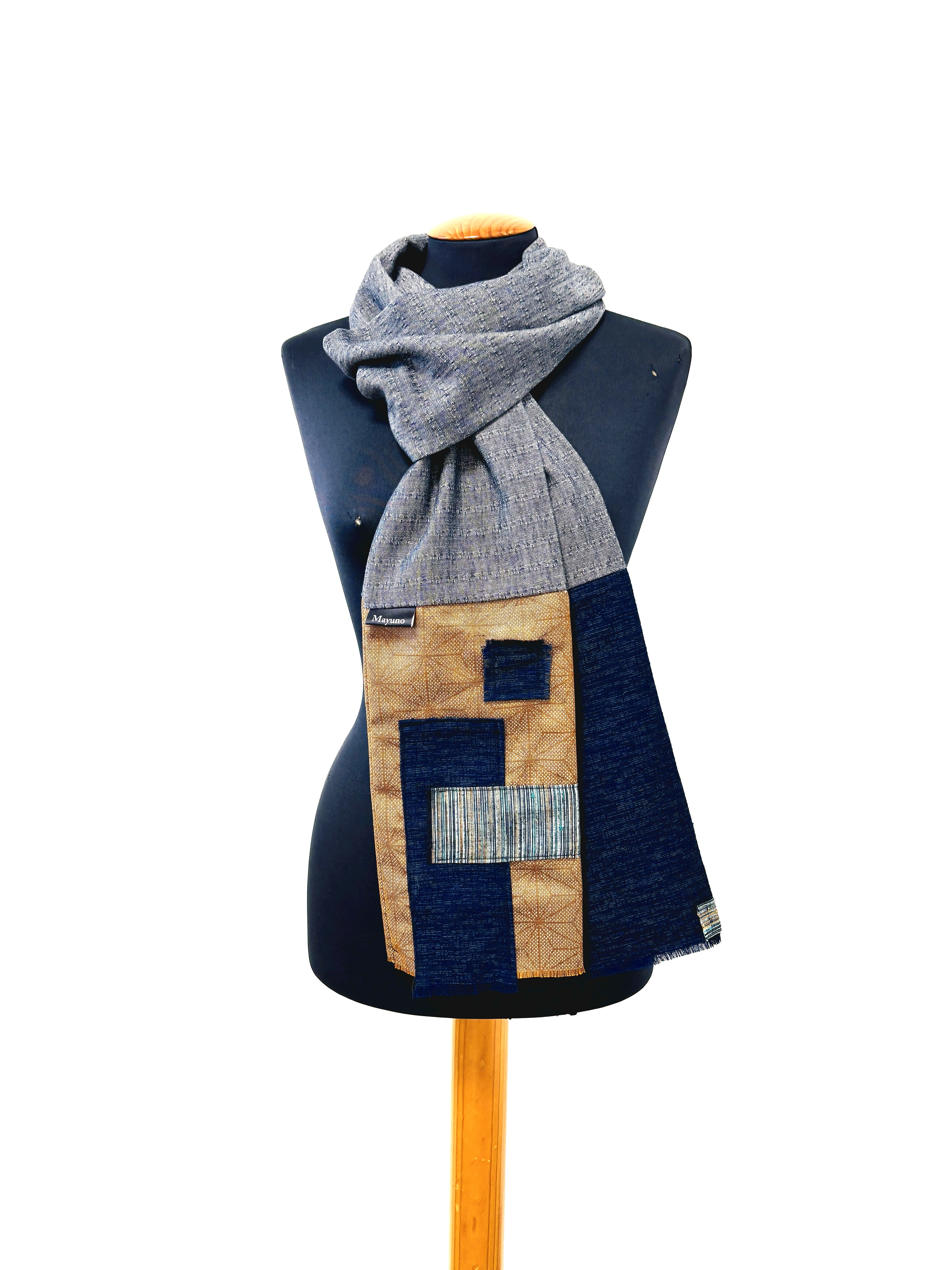 Patchwork Wool & Cotton Scarf