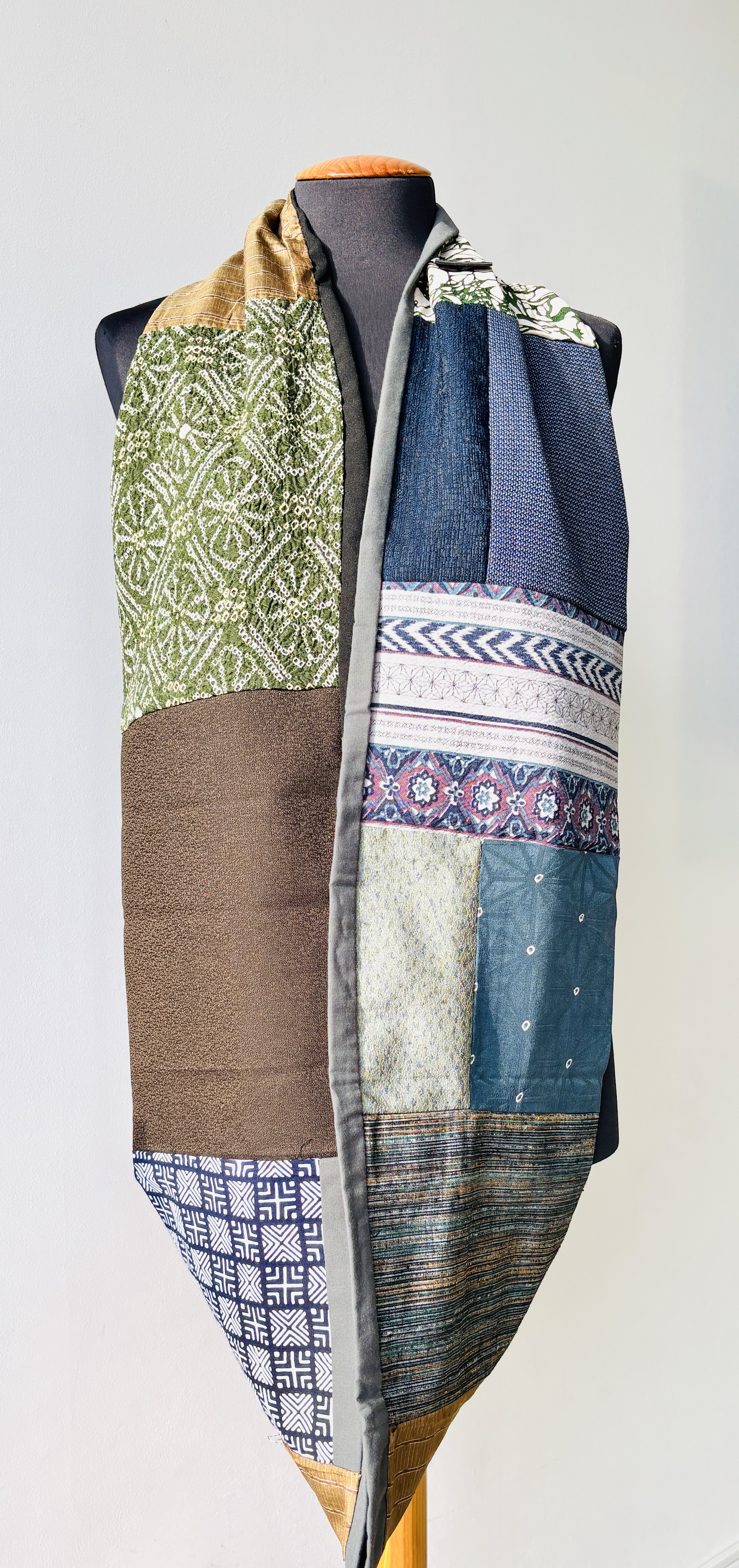 Patchwork  kimono Scarf