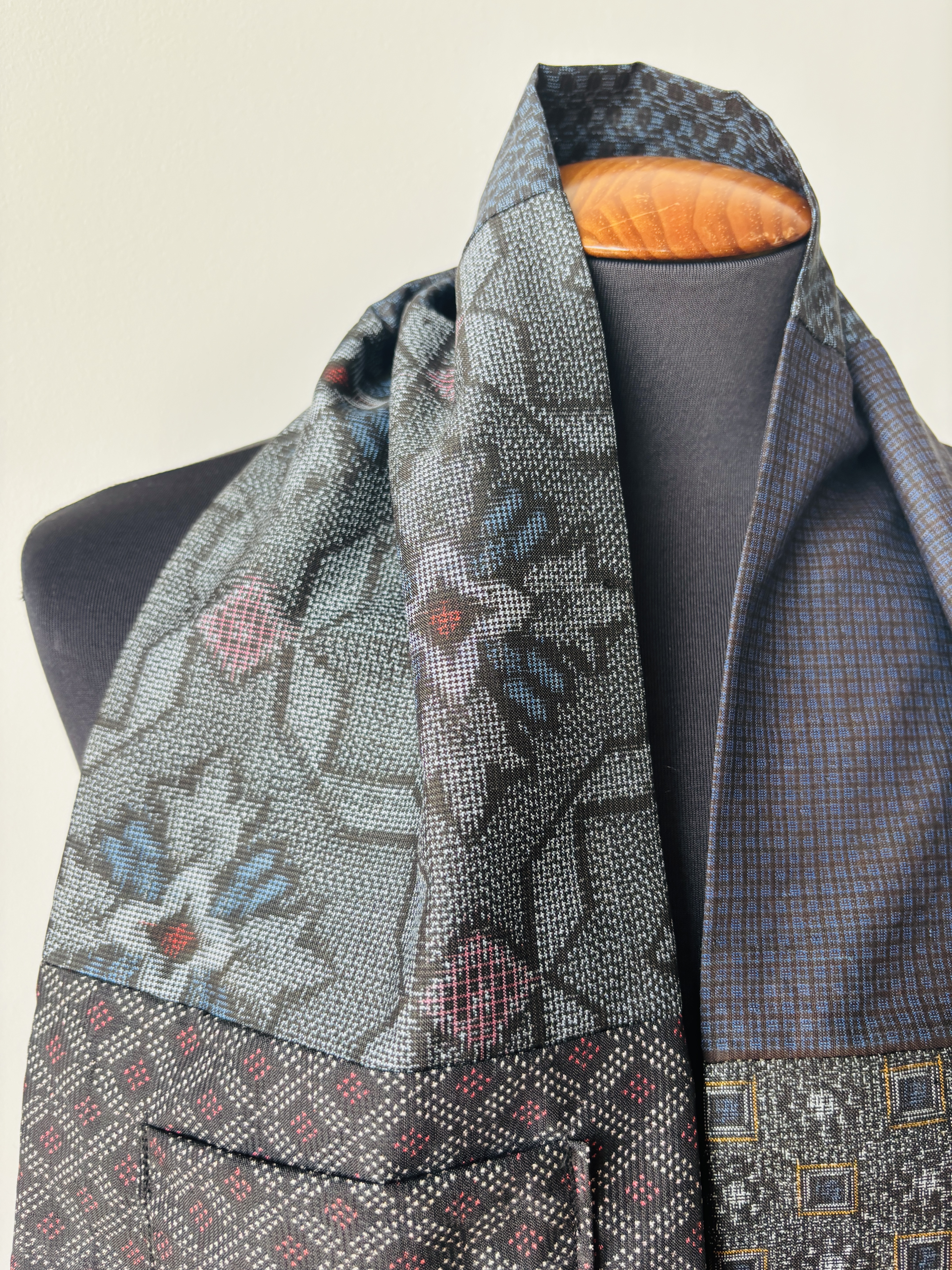 Elegant Patchwork Silk Scarf