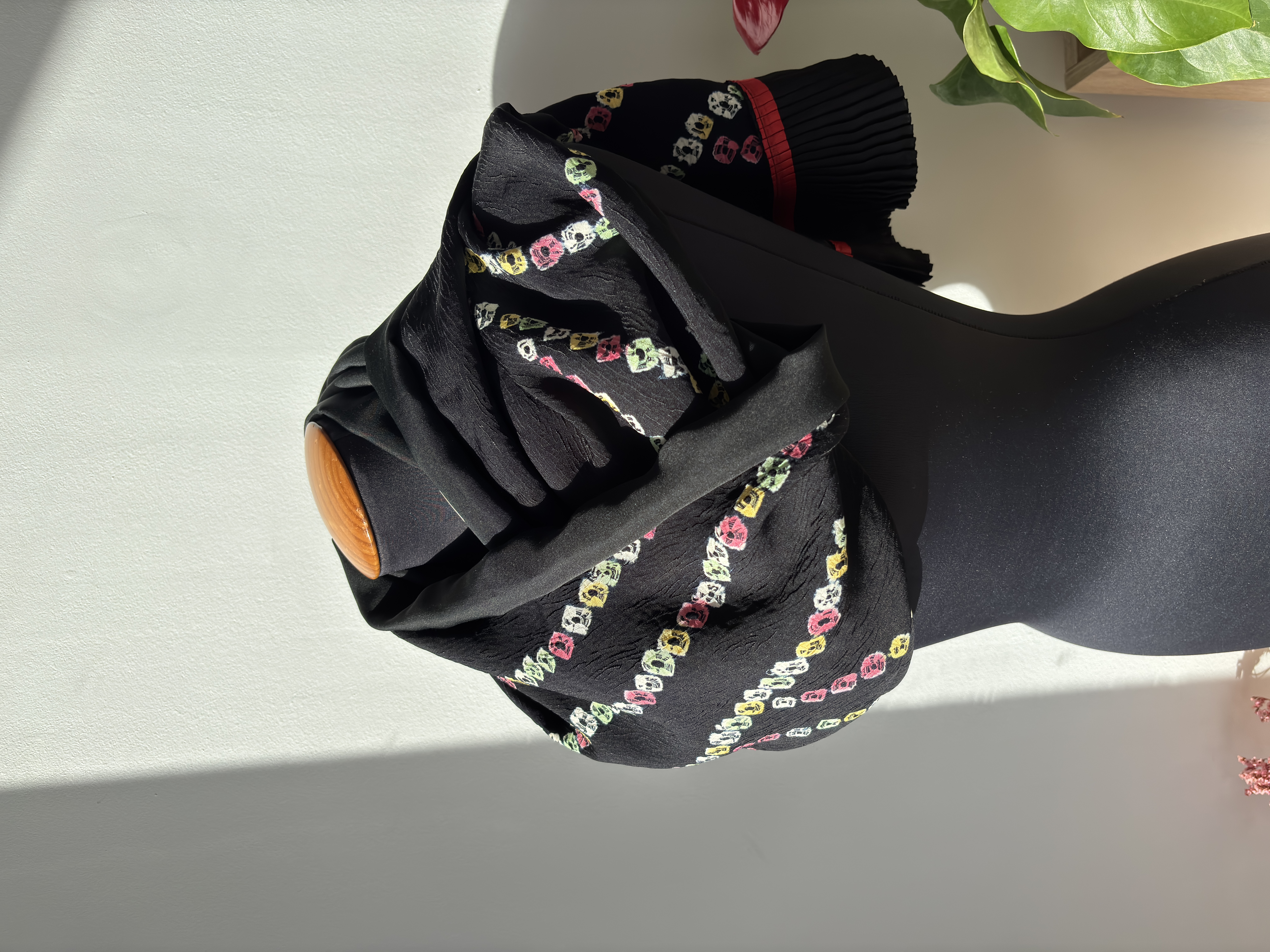 shibori kimono fabric scarf