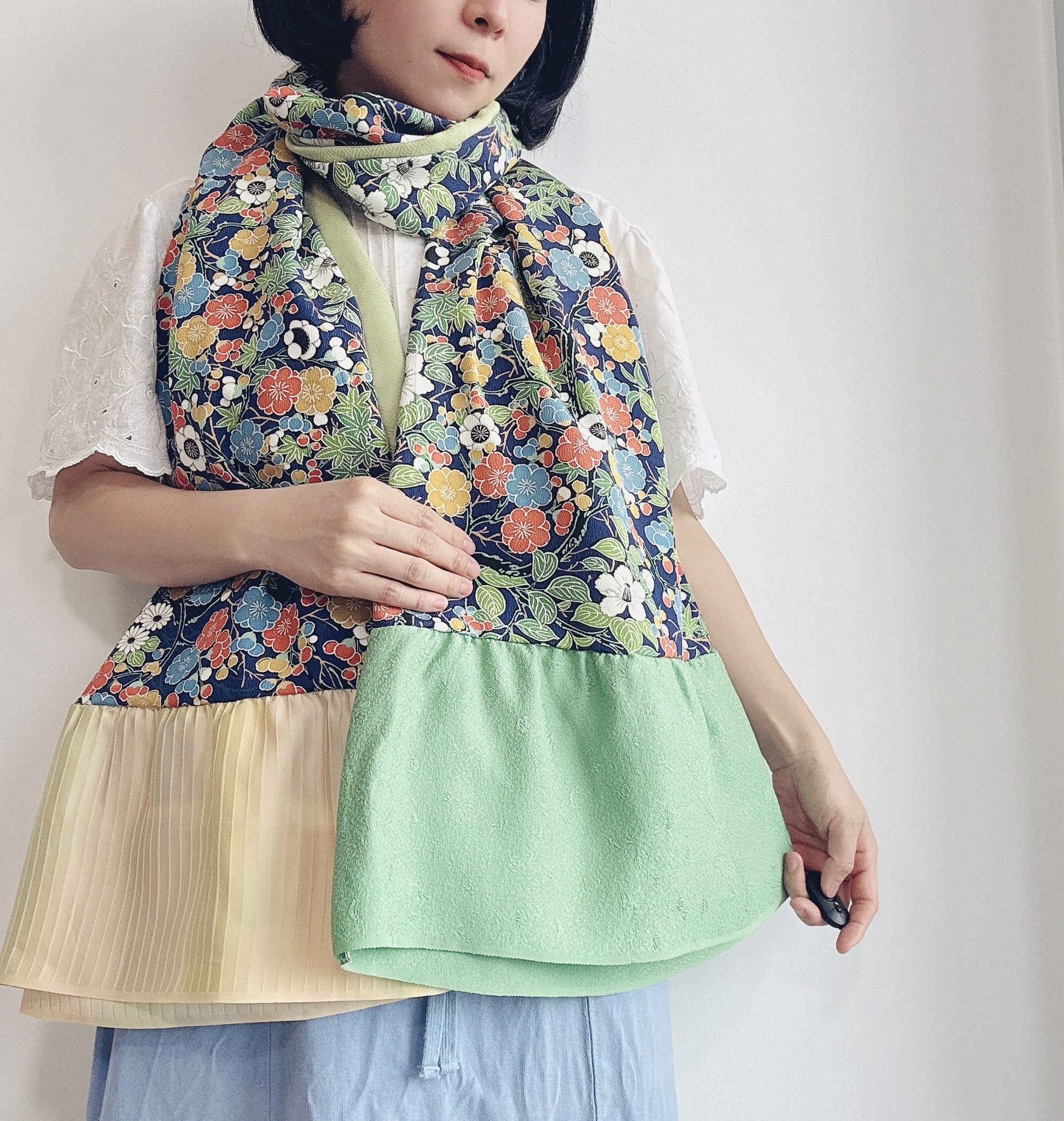 Floral silk kimono Shawl