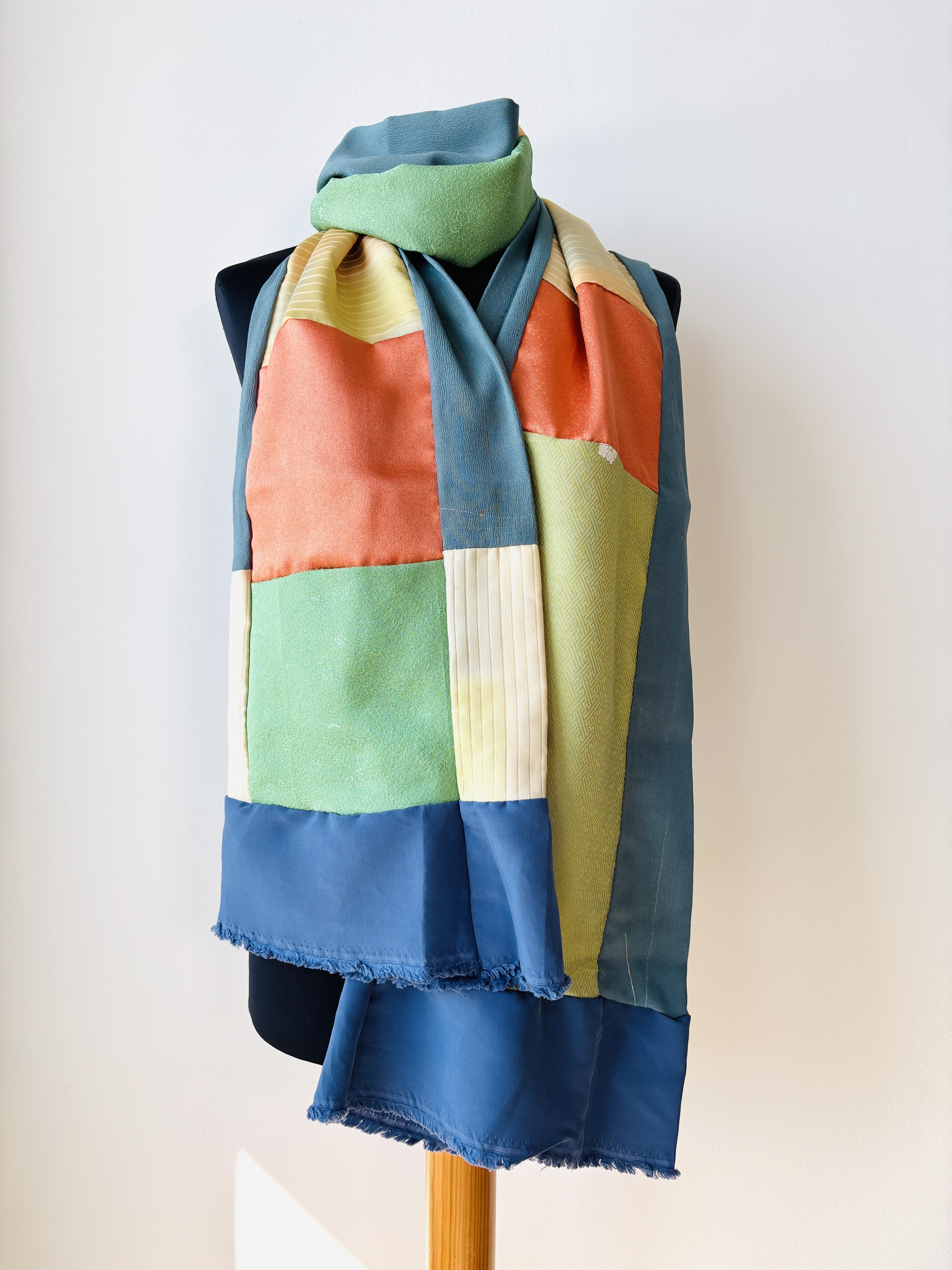 Patchwork kimono Silk Scarf
