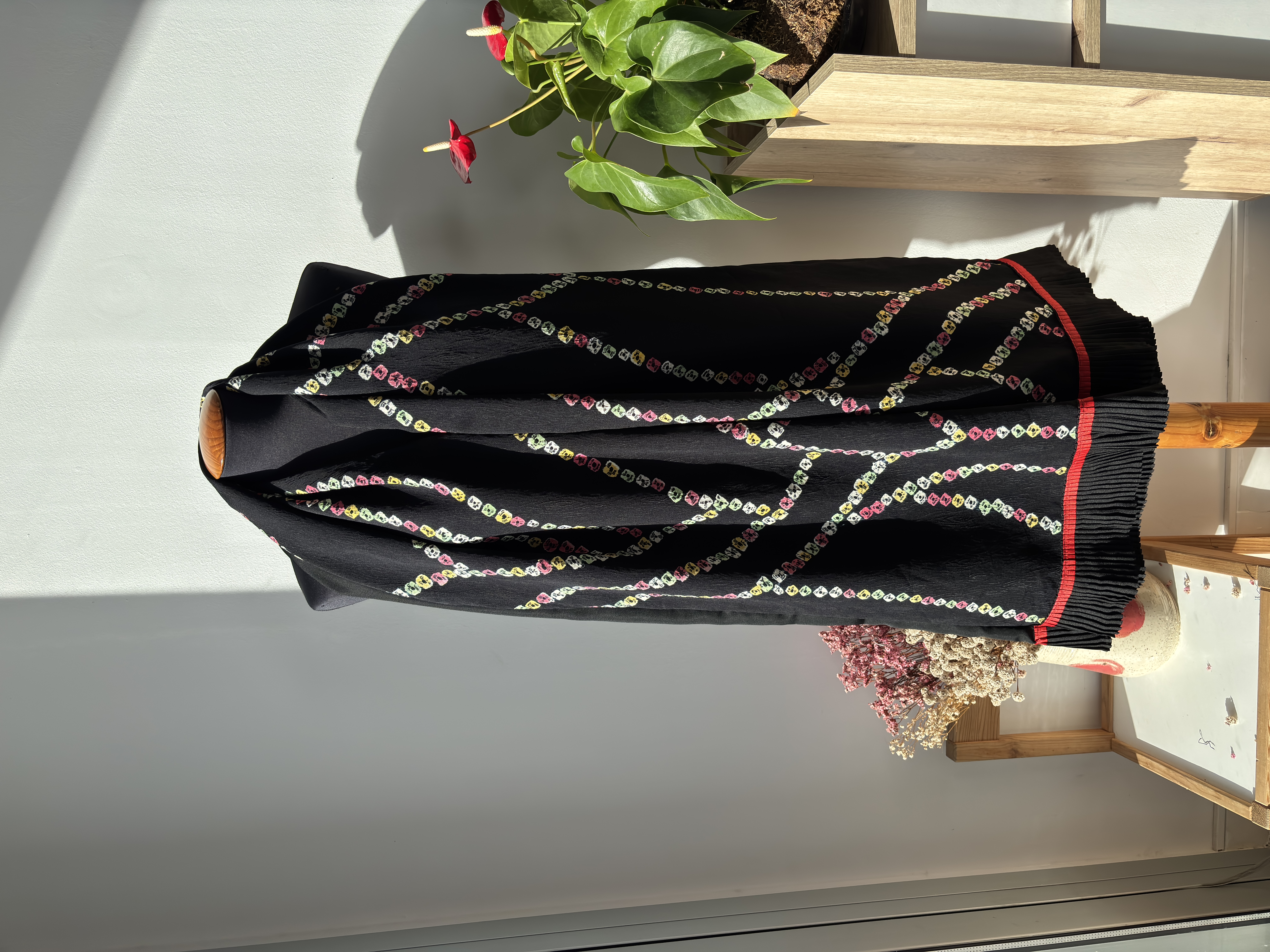 shibori kimono fabric scarf