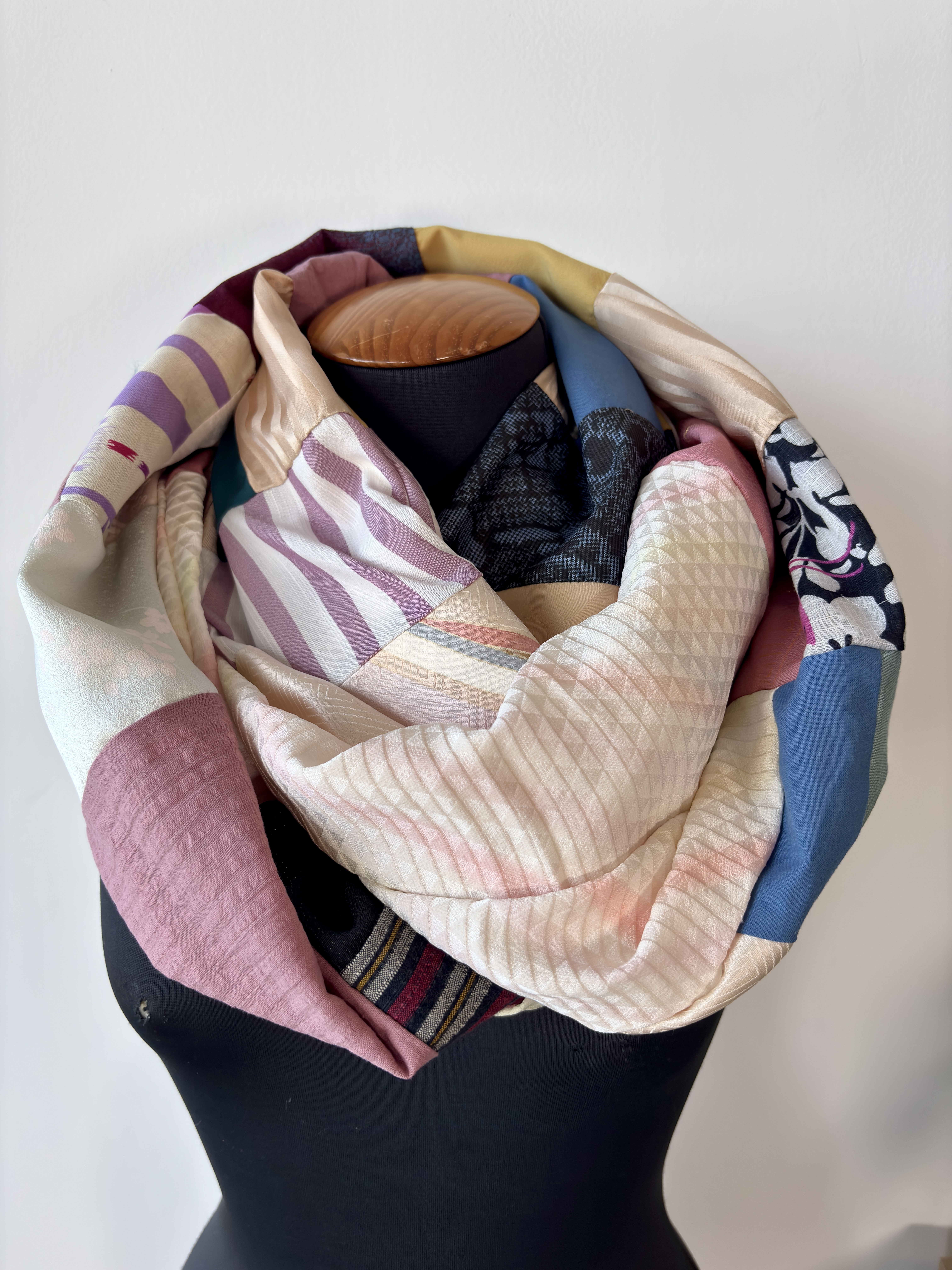 Patchwork kimono Silk Scarf