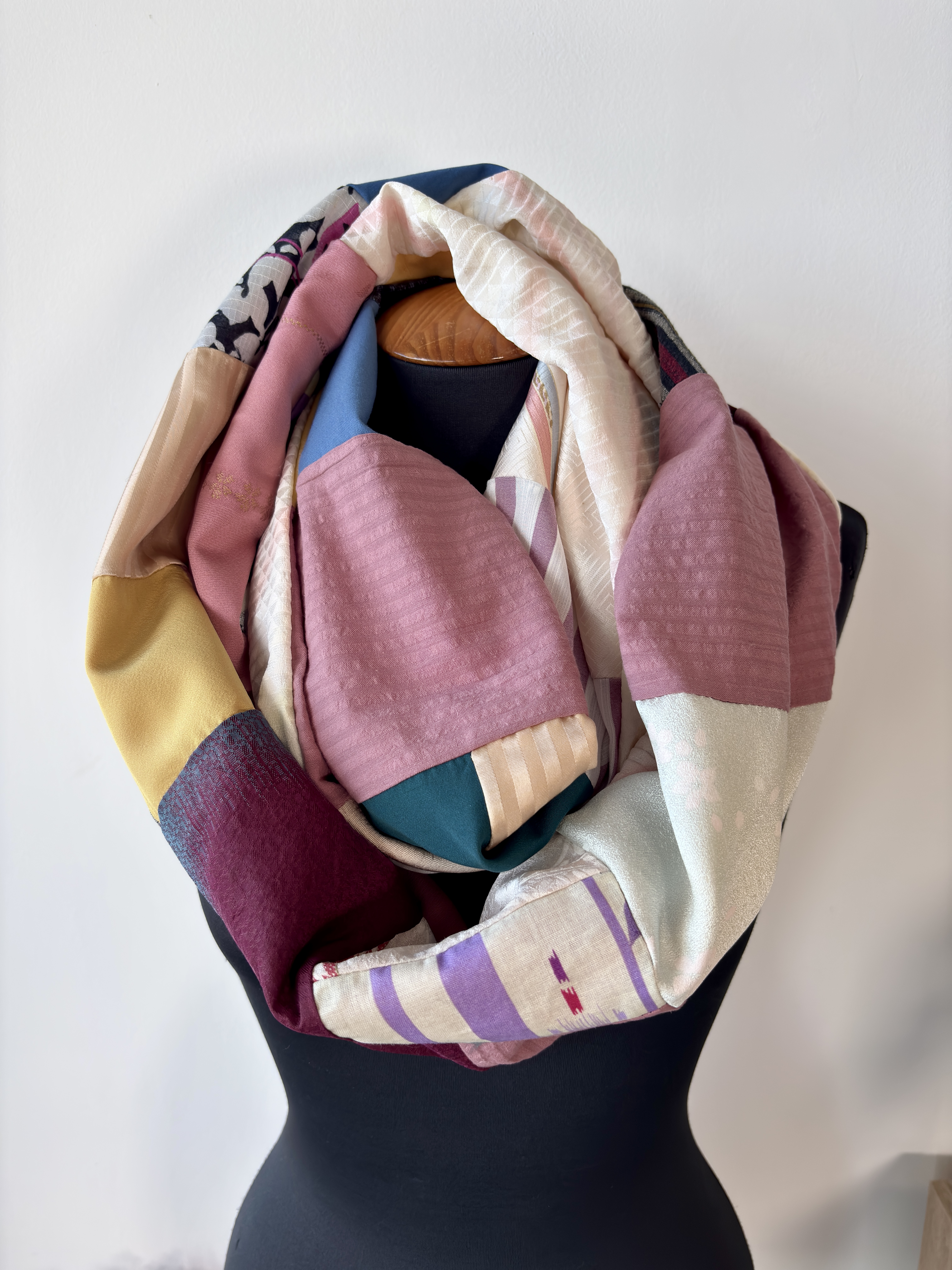 Patchwork kimono Silk Scarf