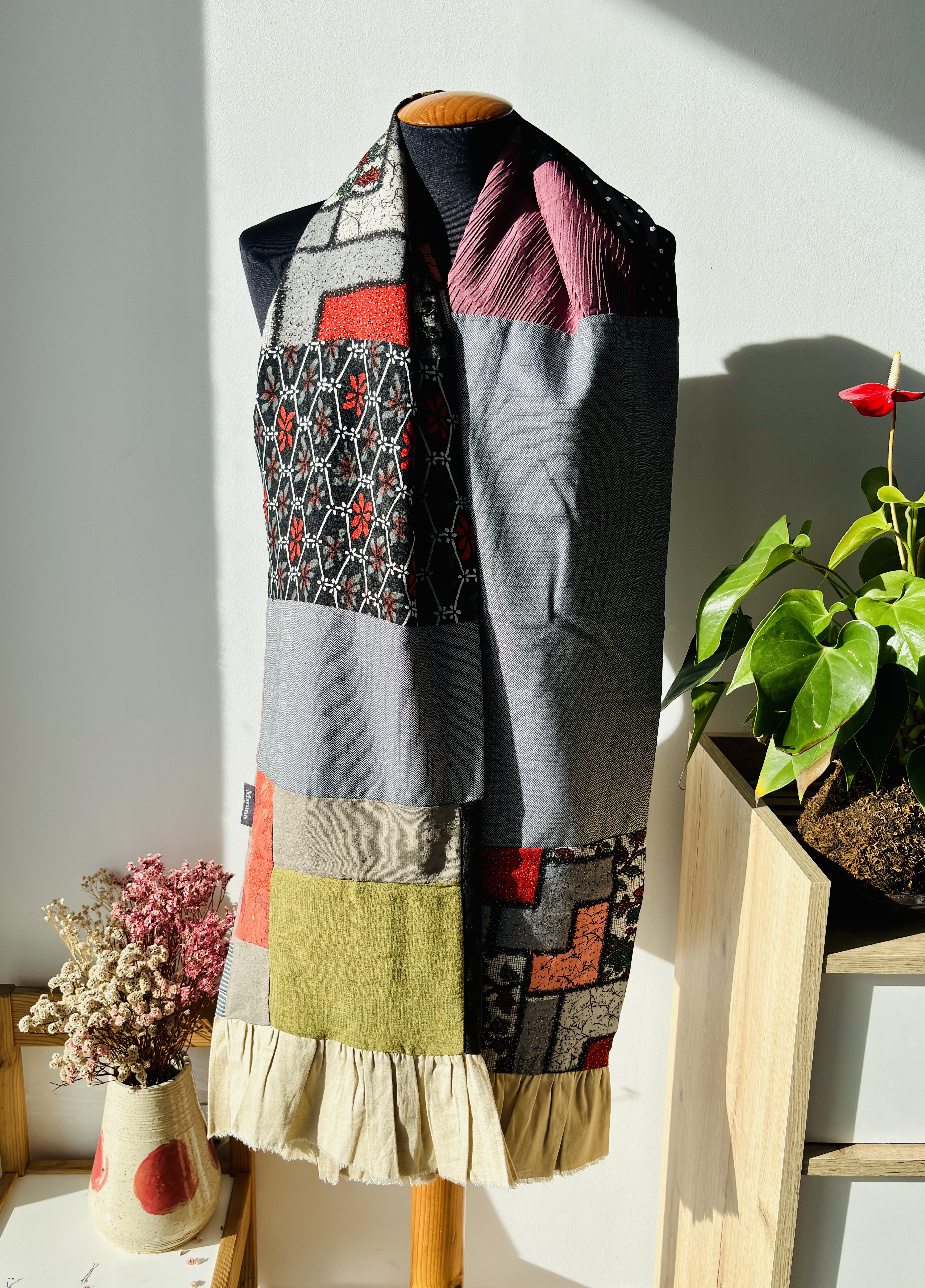 Patchwork kimono Scarf