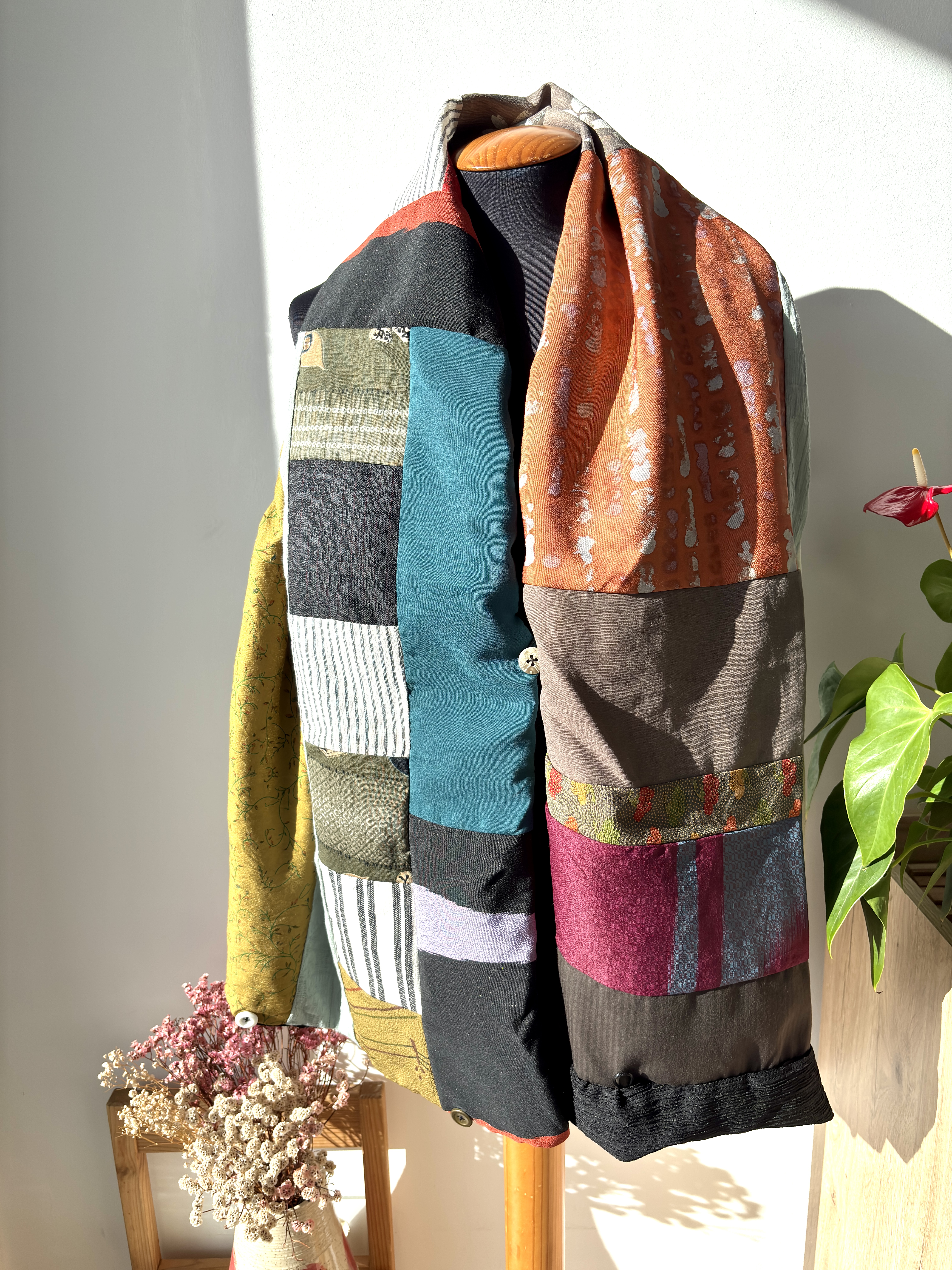 Patchwork kimono Scarf