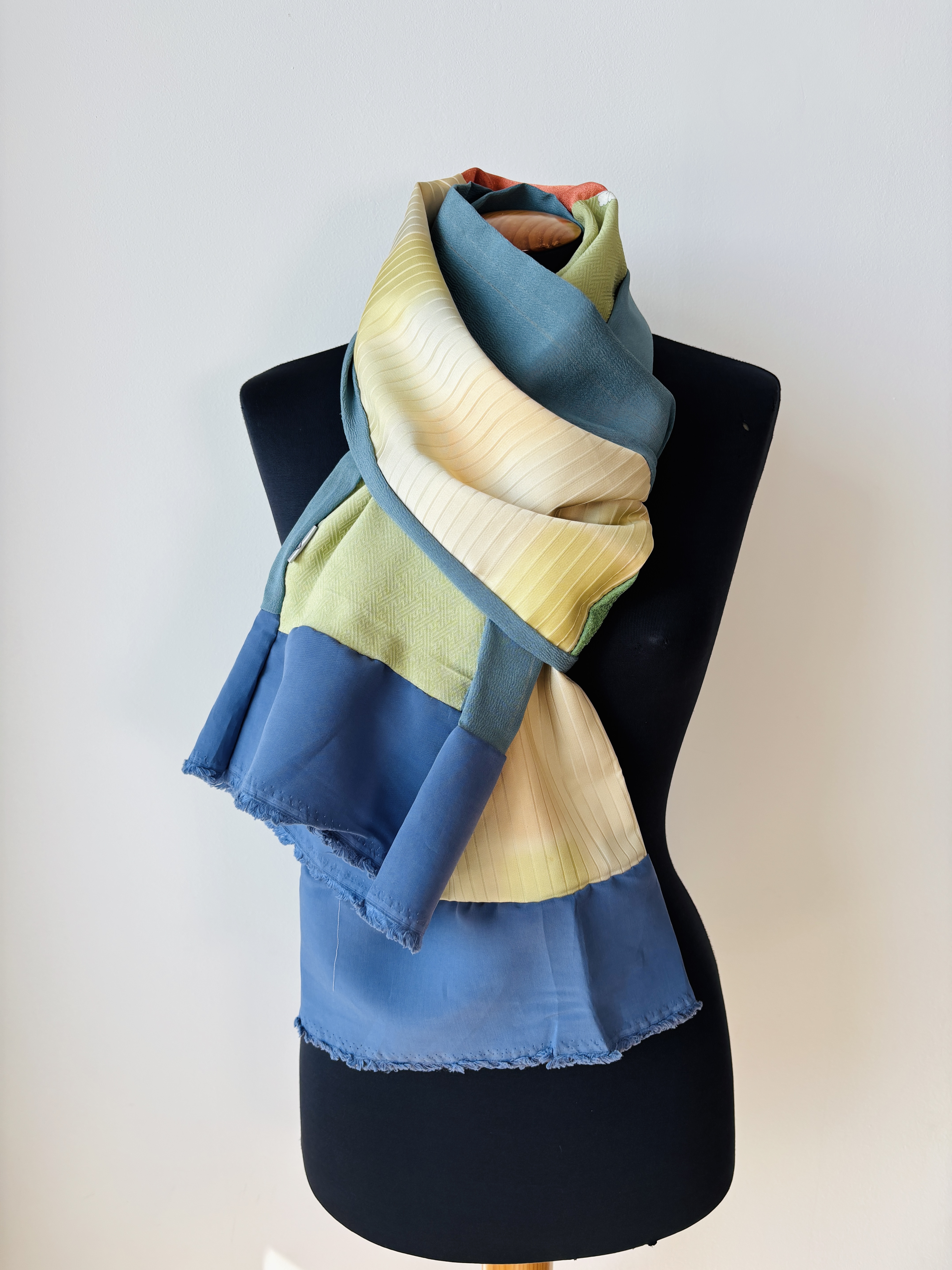 Patchwork kimono Silk Scarf