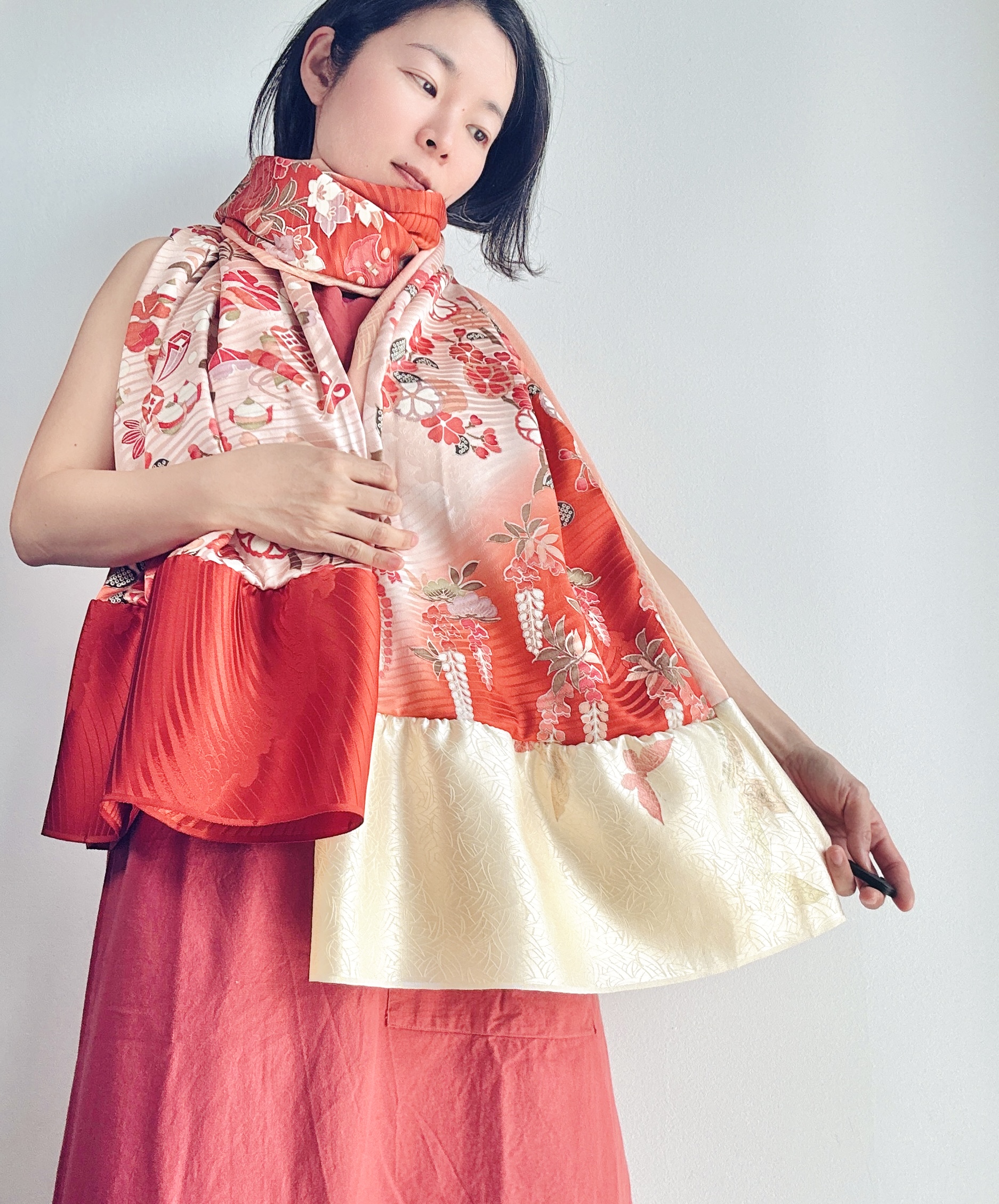 Vintage Kimono Silk Scarf