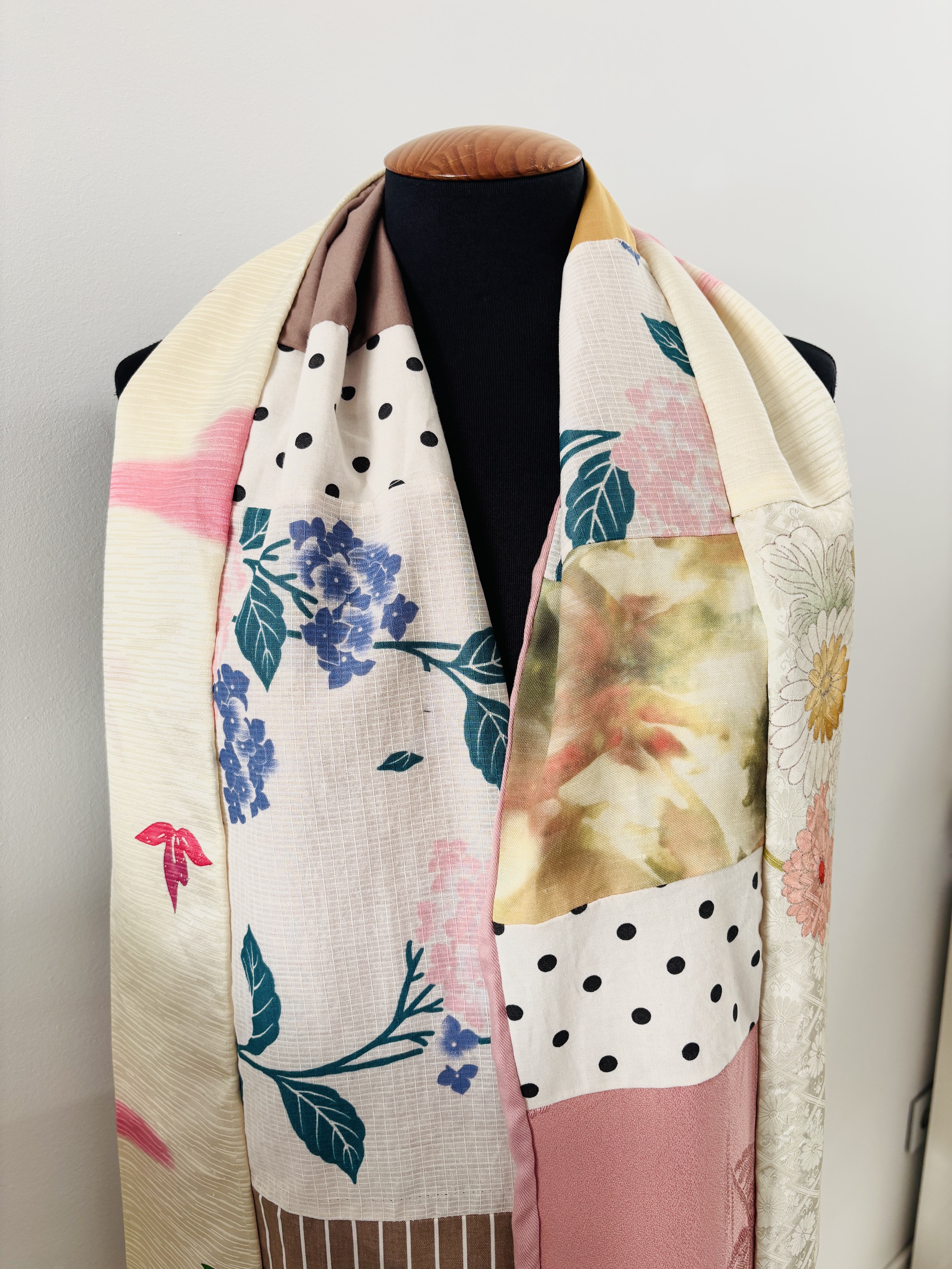 Patchwork Floral  kimono Scarf