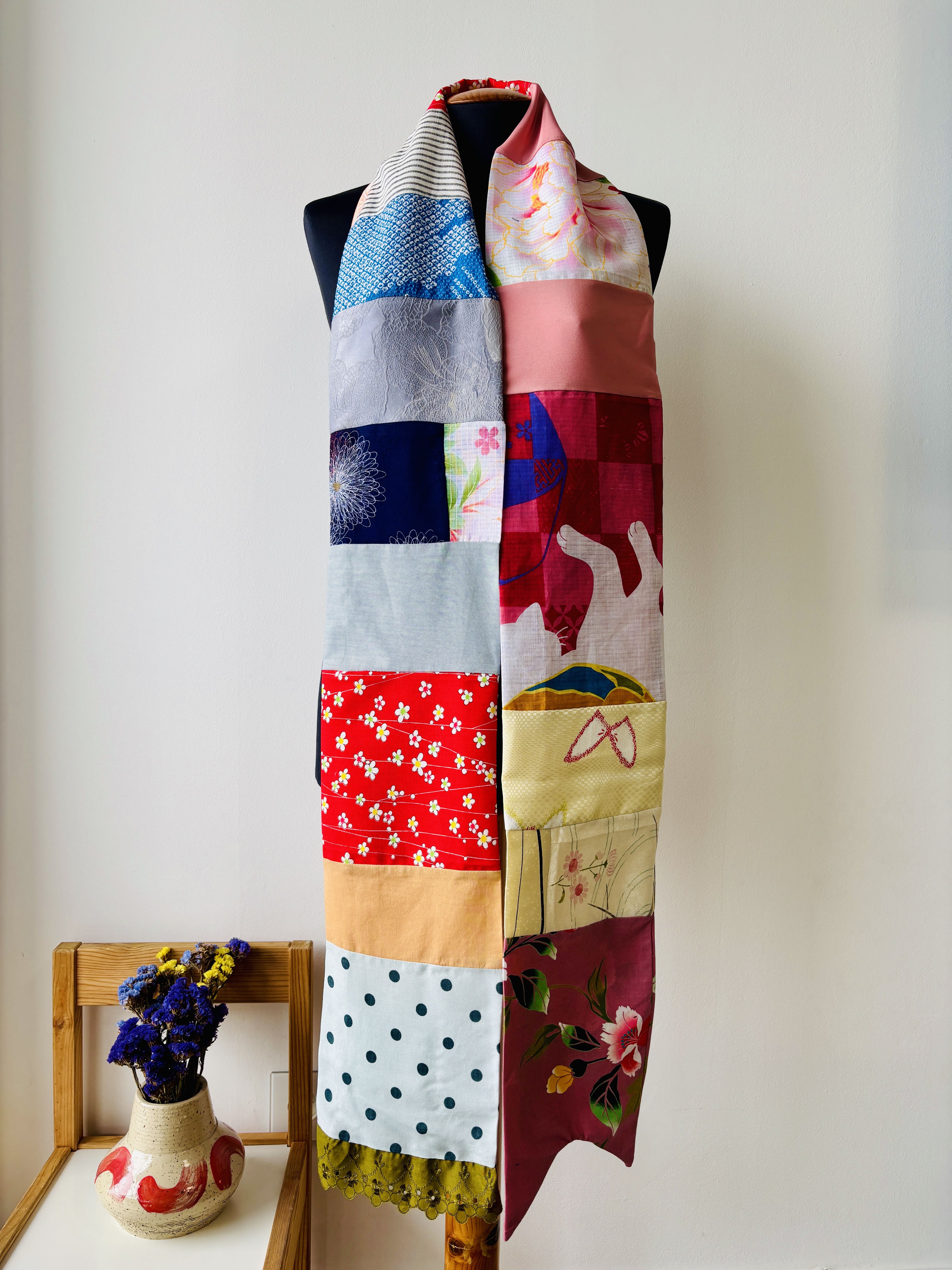 Patchwork Kimono Scarf