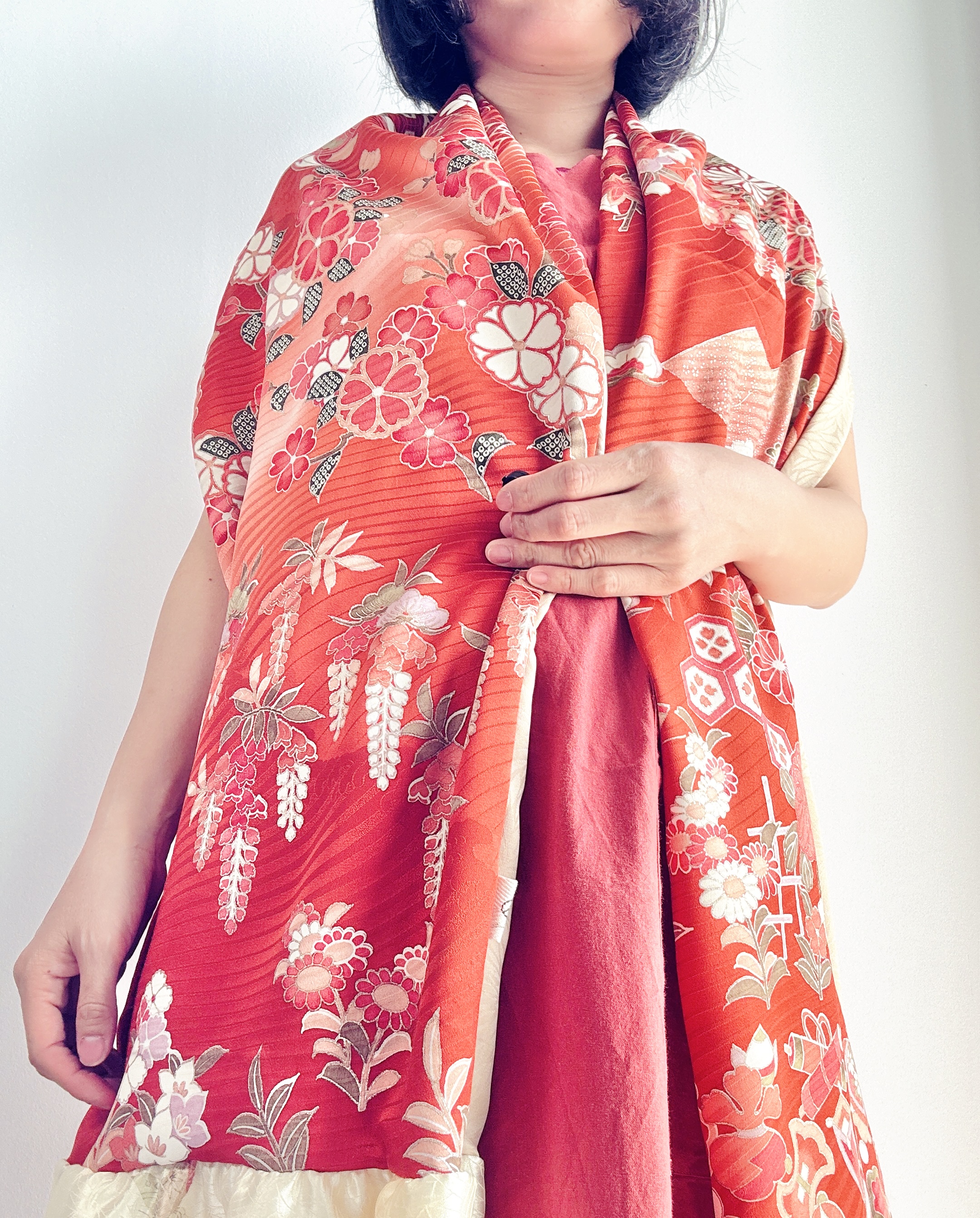 Japanese Kimono Silk Scarf