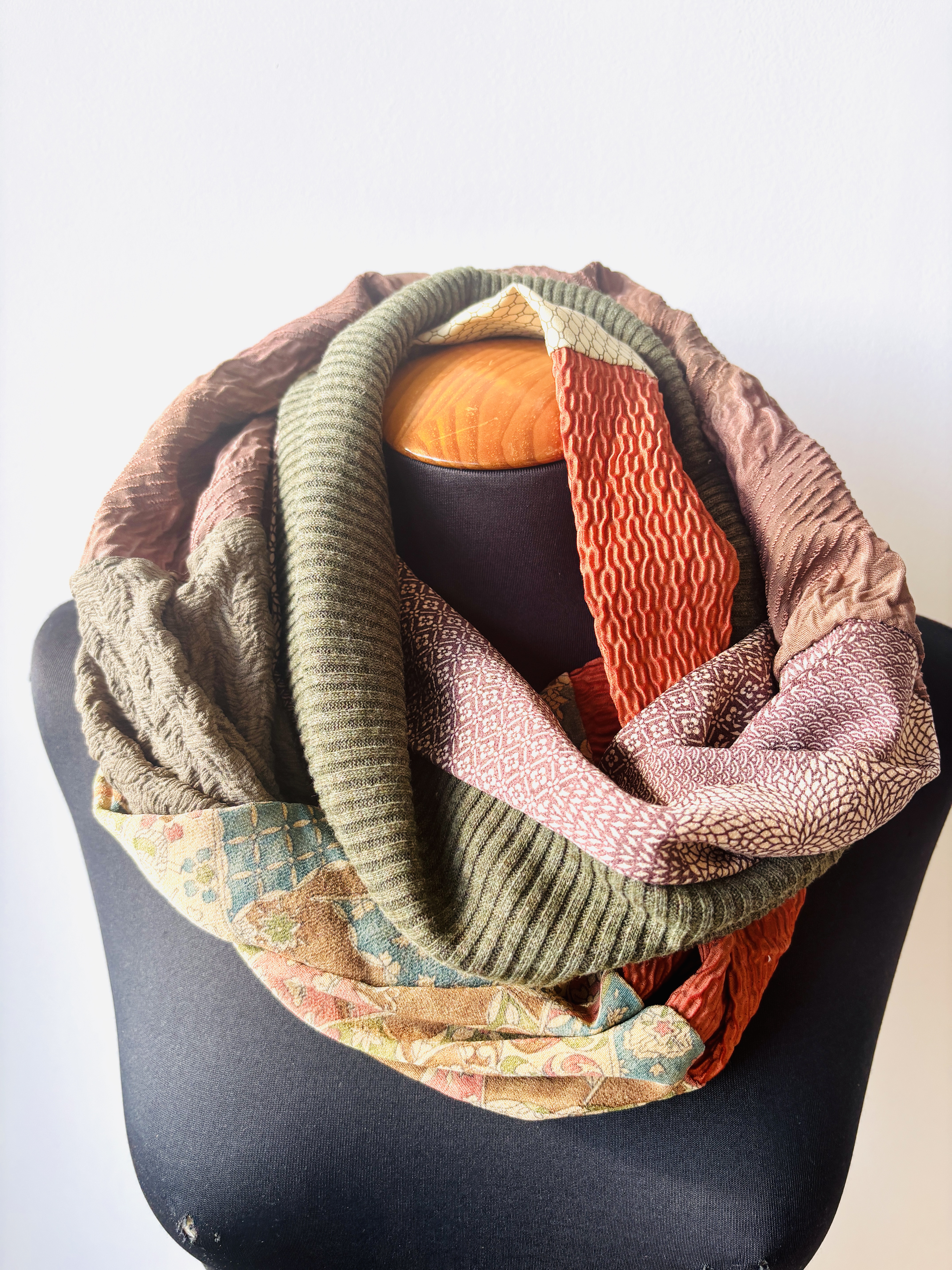 Patchwork Infinity kimono Scarf