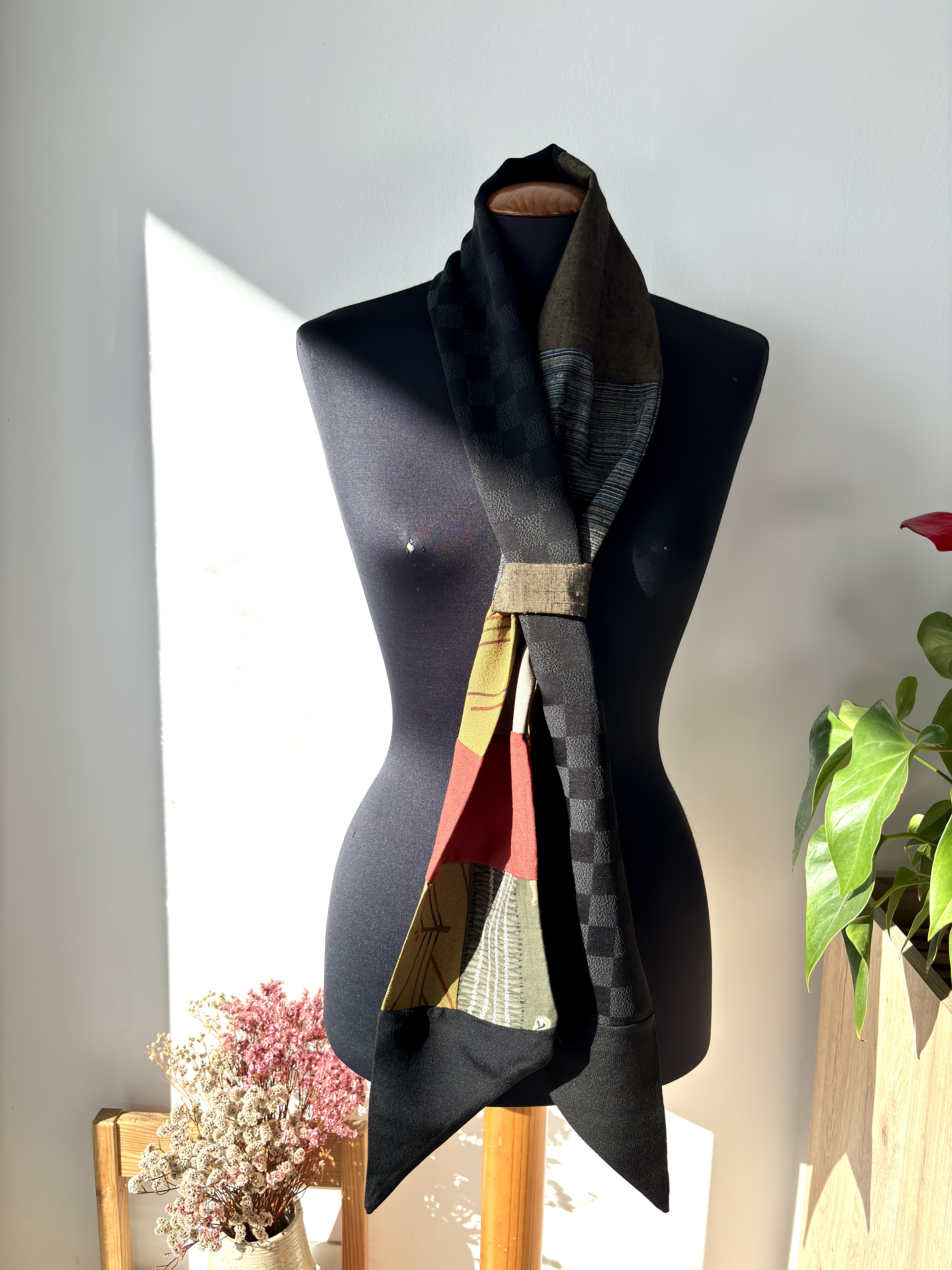 Patchwork kimono Scarf