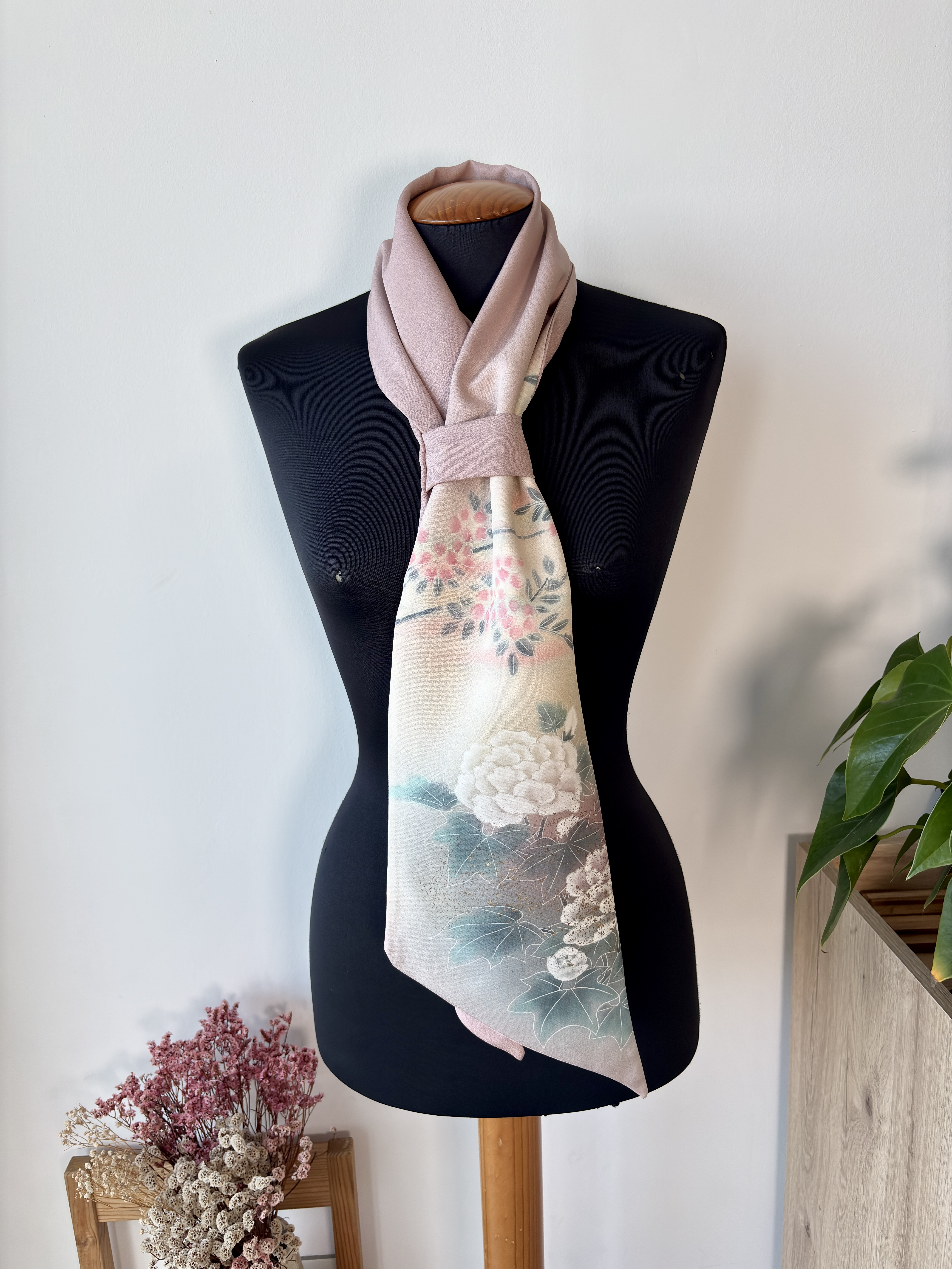 Floral  Kimono Silk Scarf