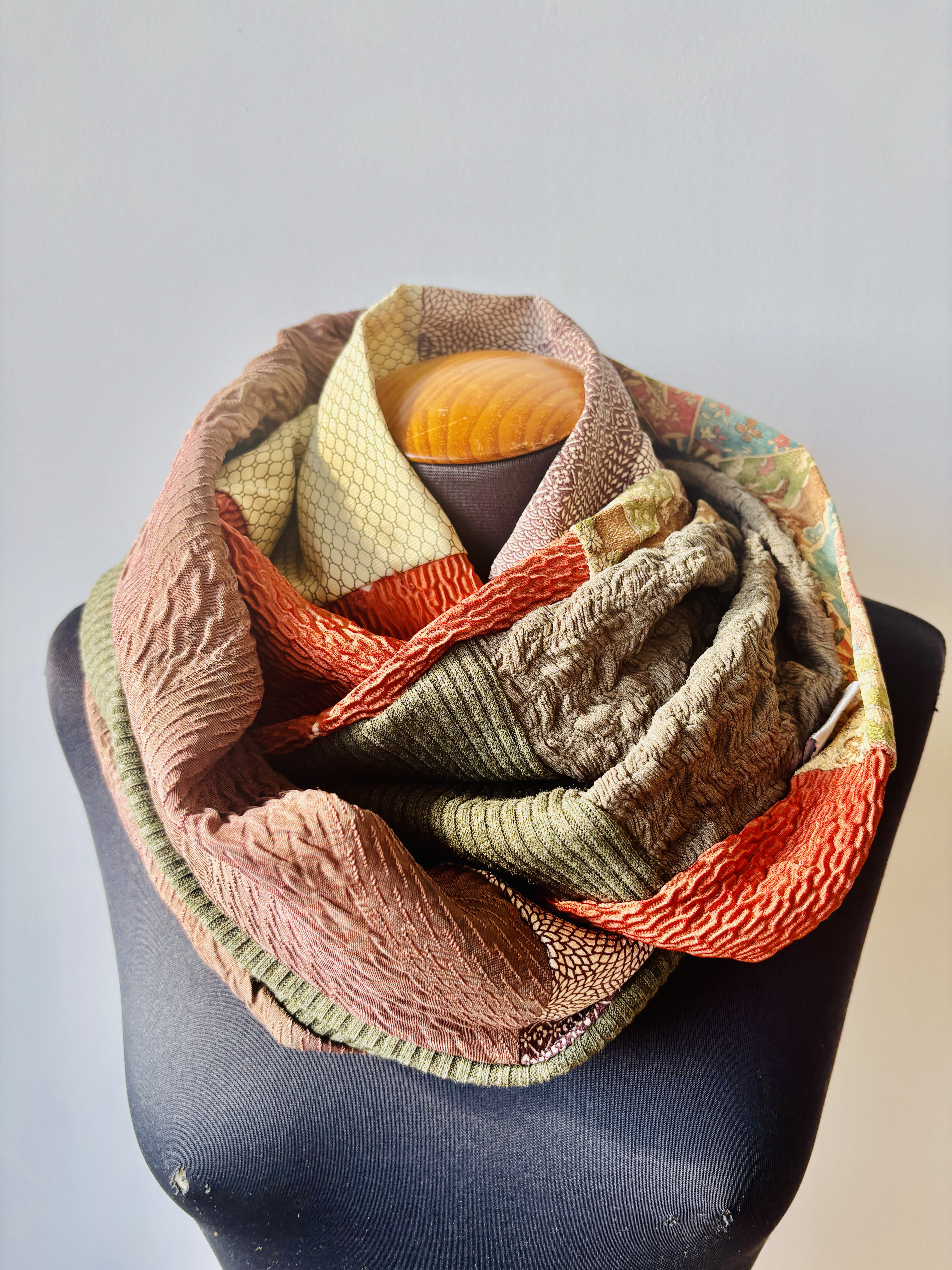 Patchwork Infinity kimono Scarf