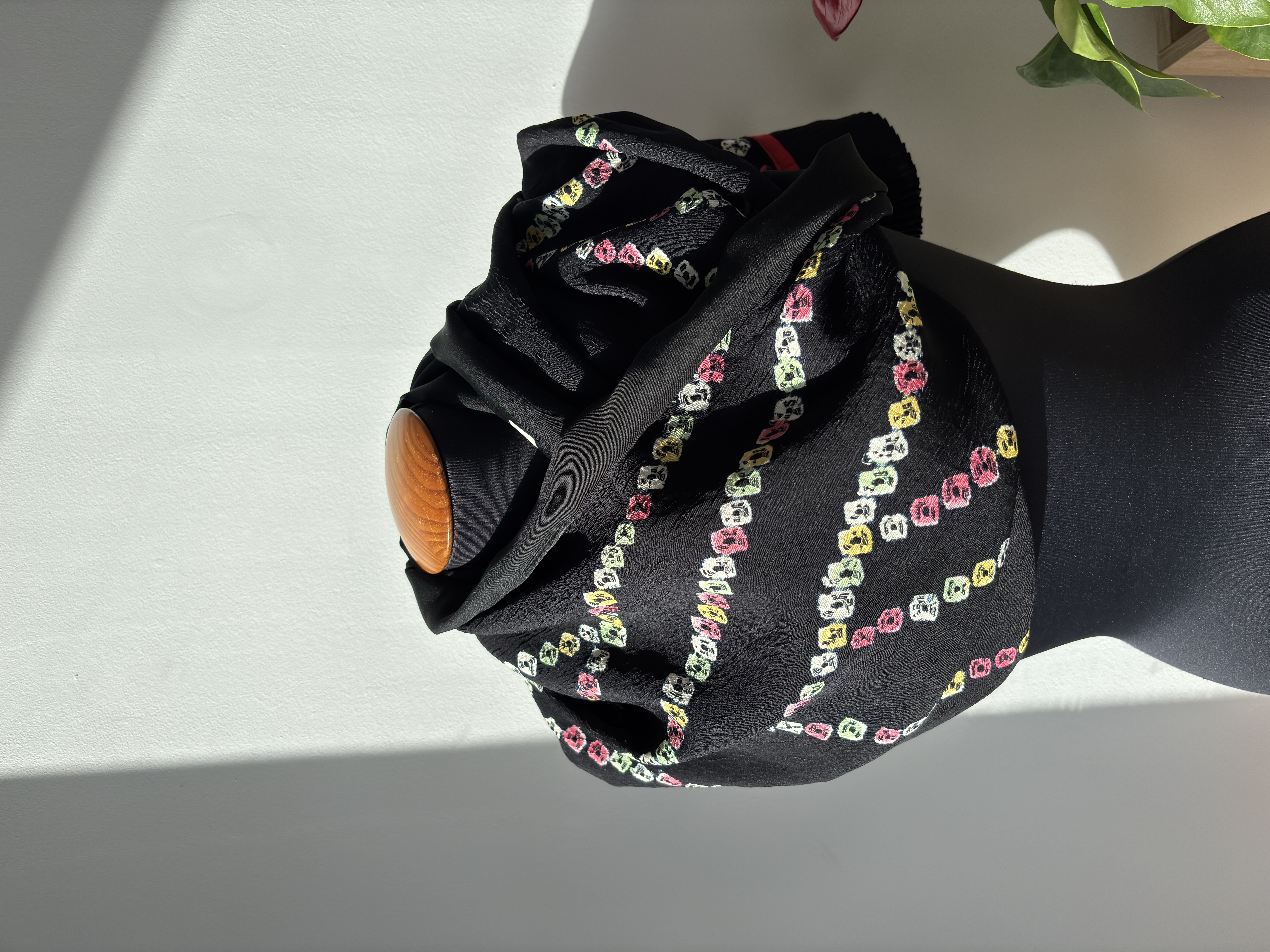 shibori kimono fabric scarf