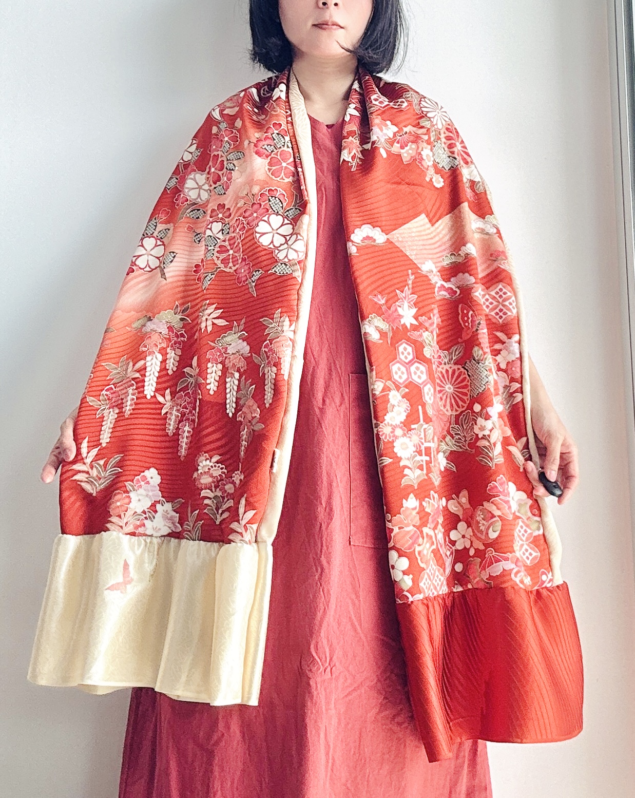 Japanese Kimono Silk Scarf