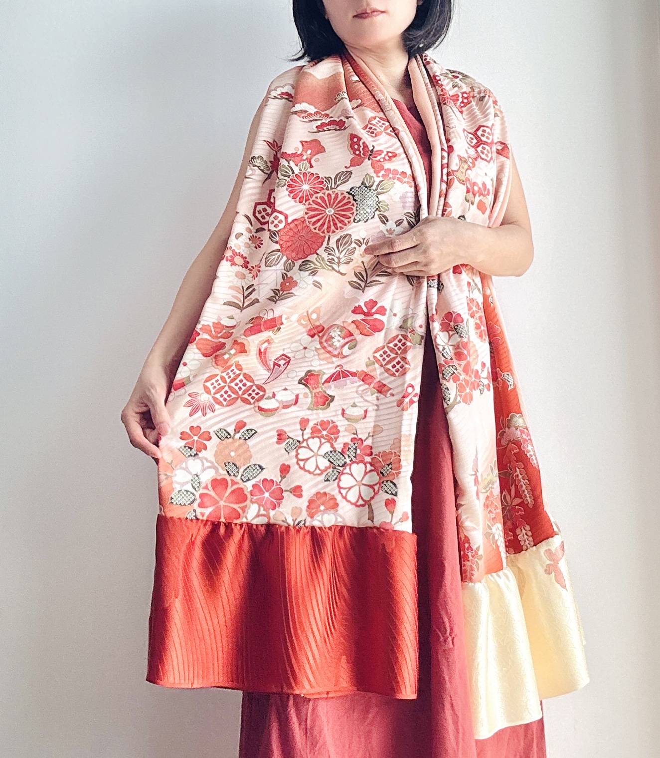 Vintage Kimono Silk Scarf