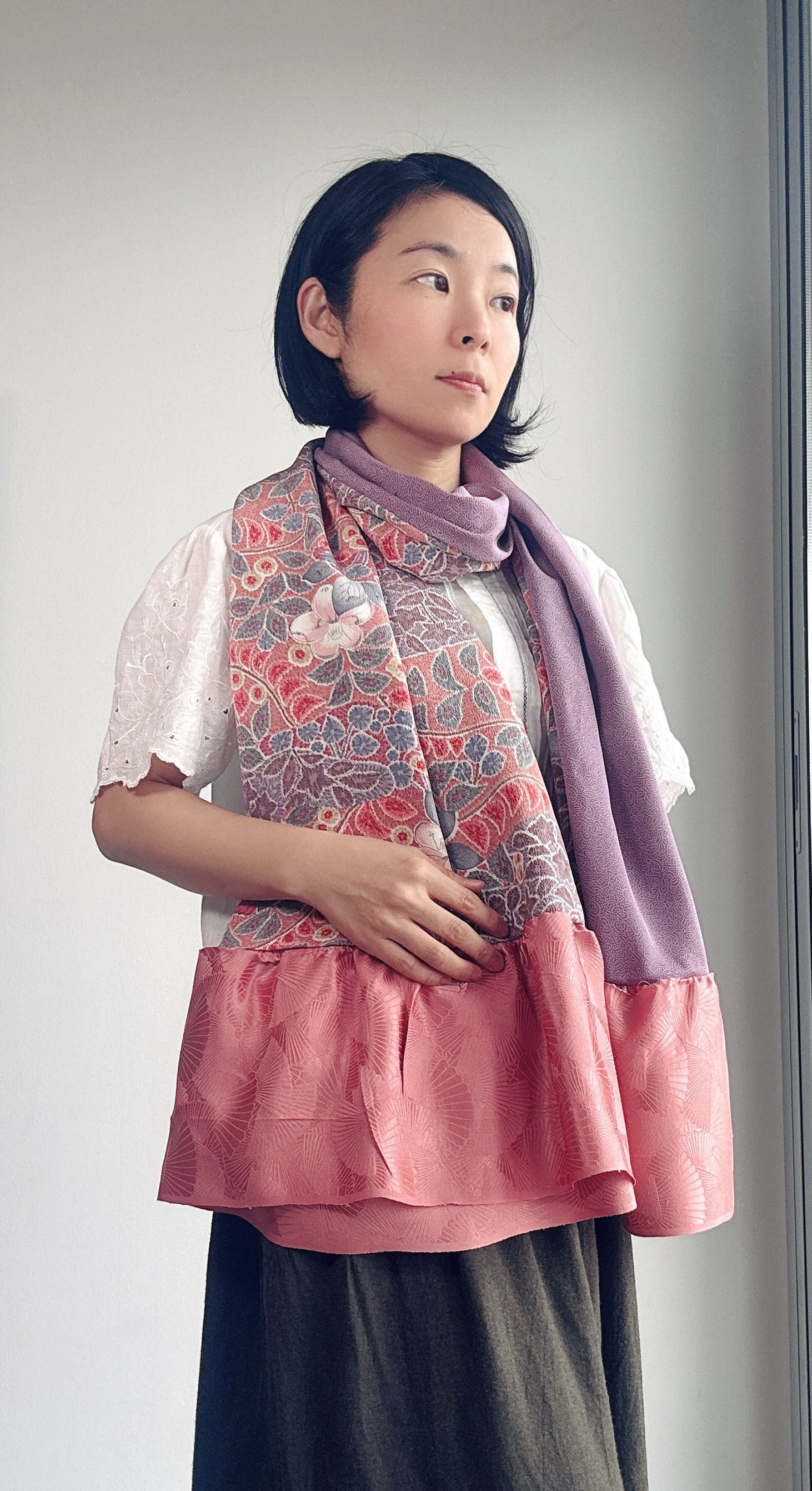 Elegant Kimono Silk Scarf