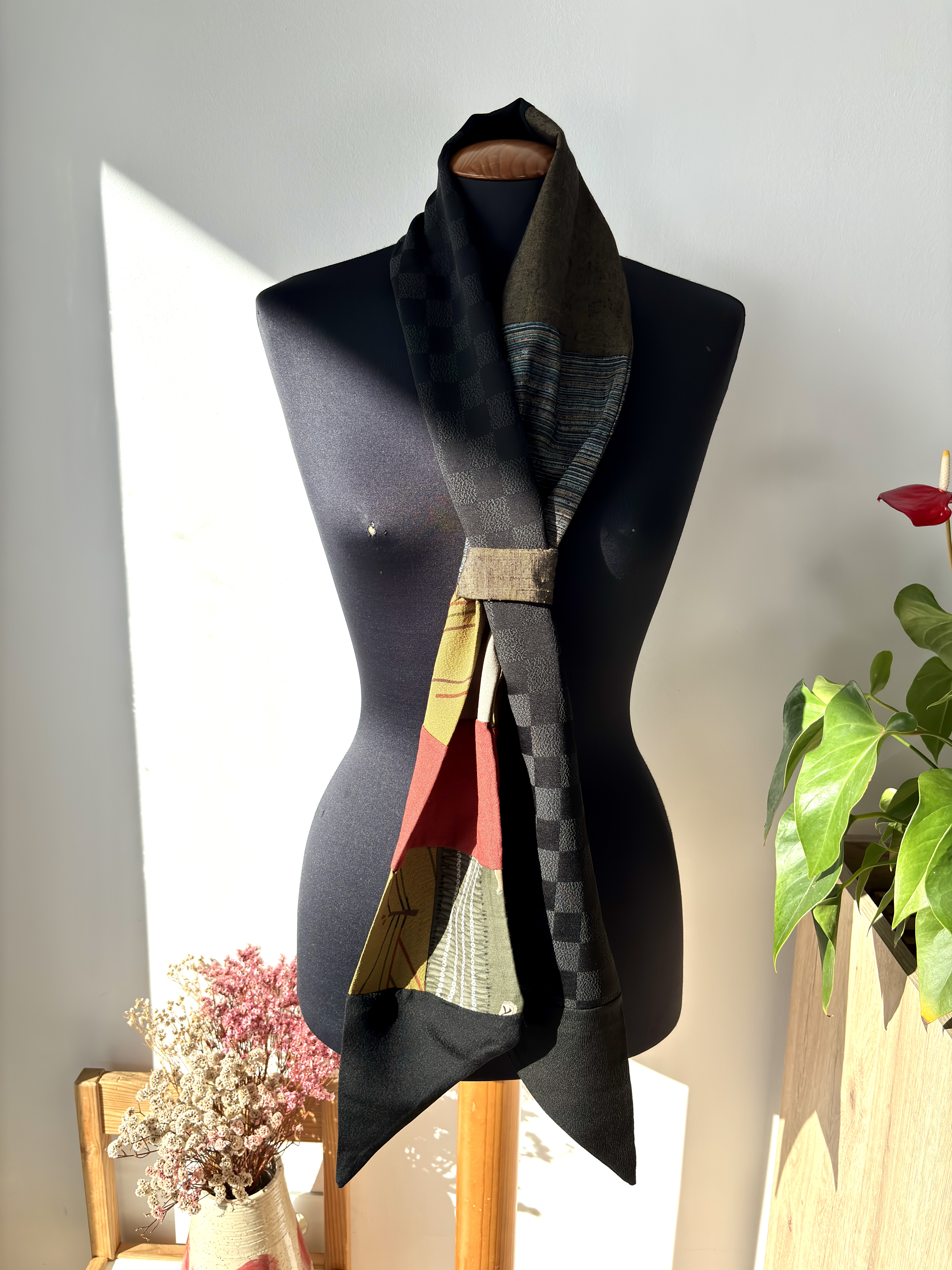 Patchwork kimono Scarf