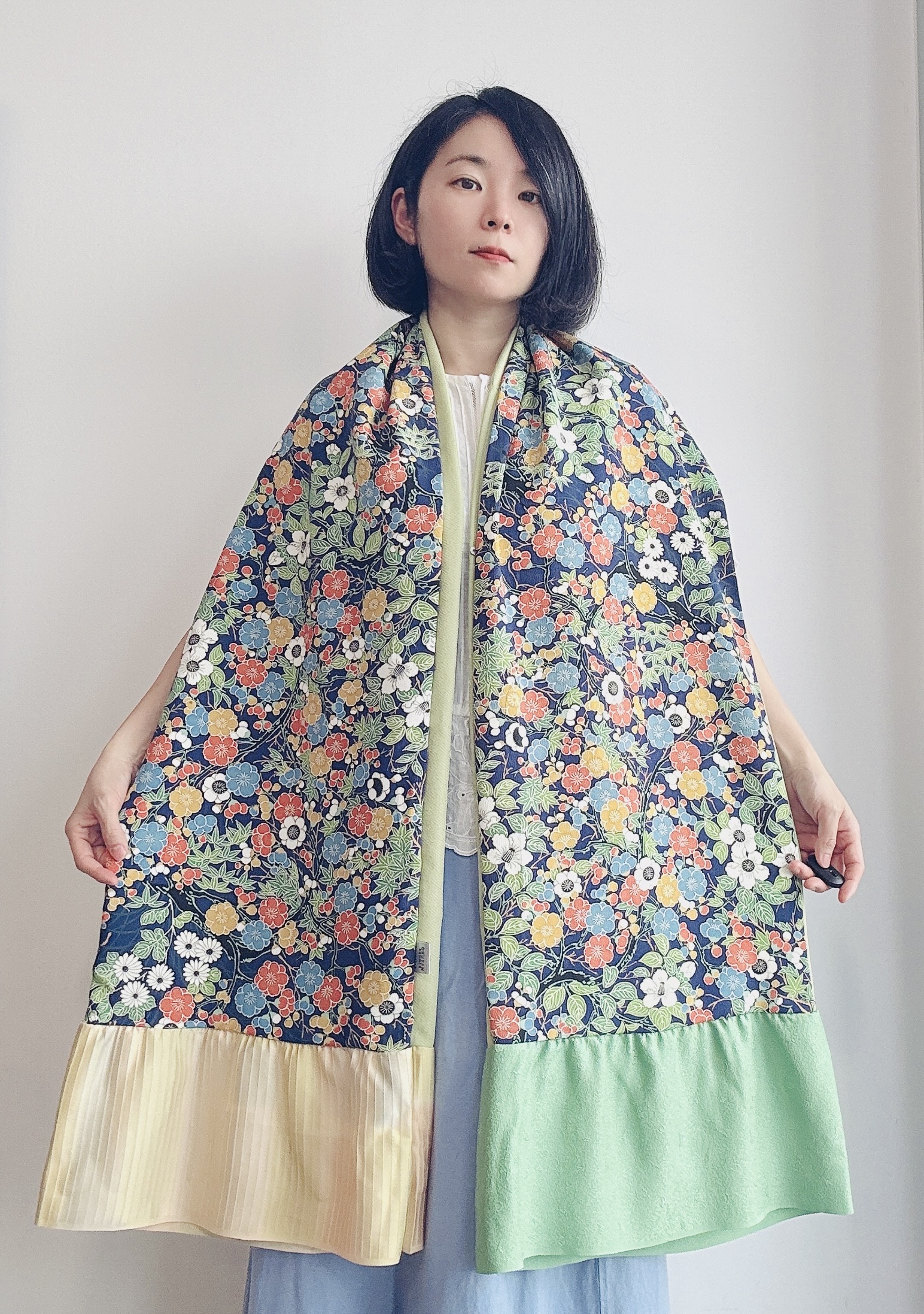 Floral silk kimono Shawl
