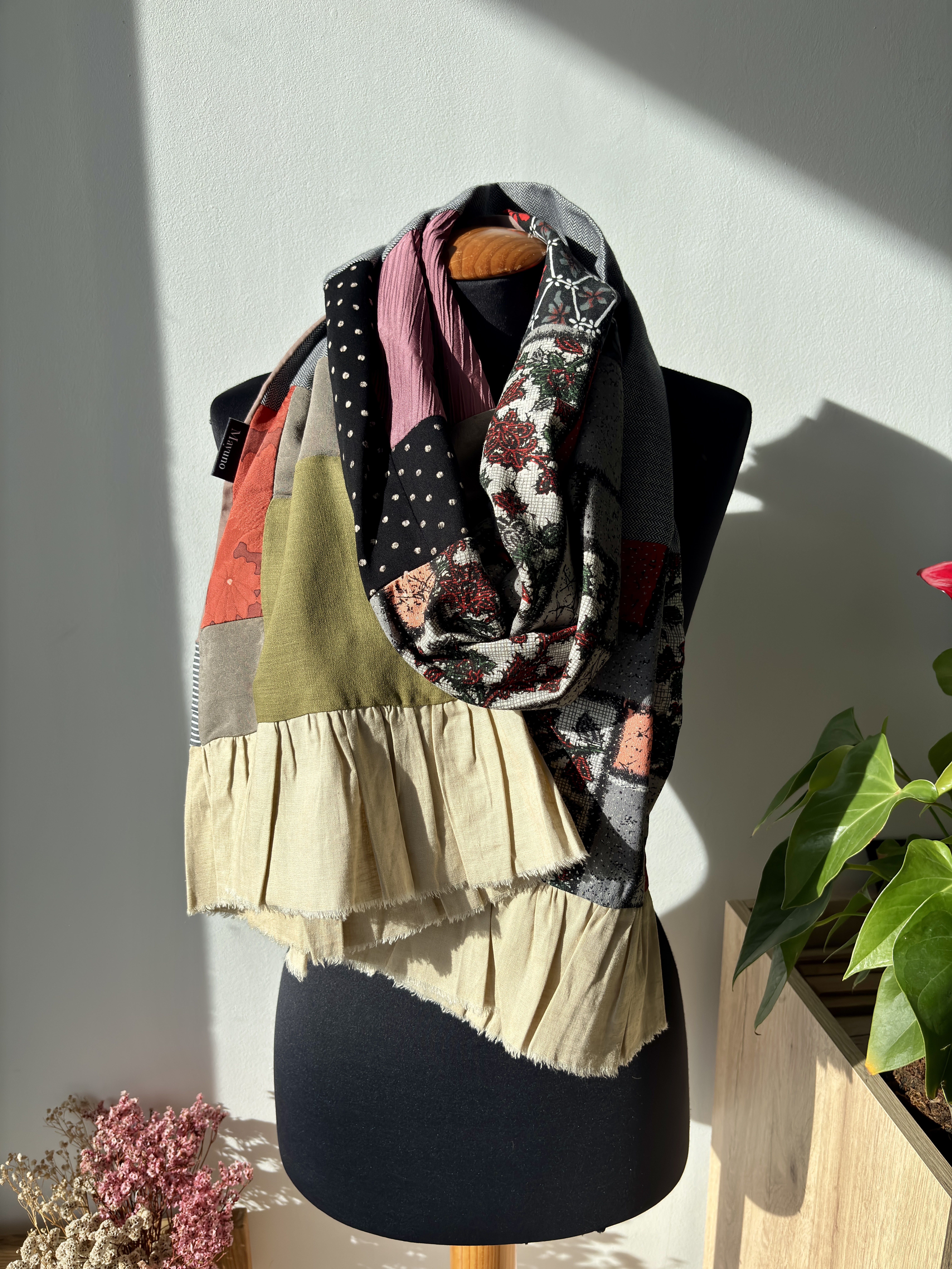 Patchwork kimono Scarf