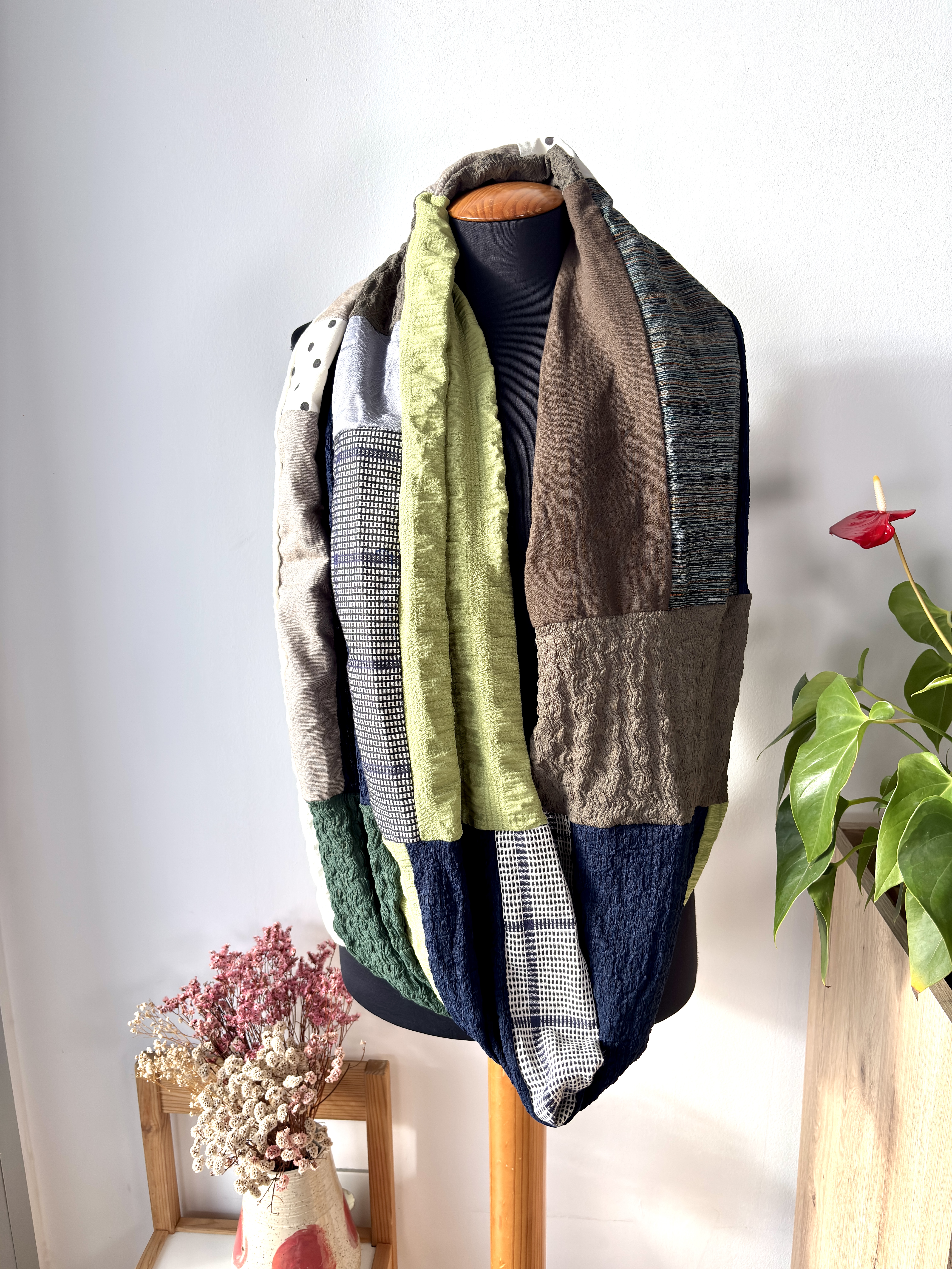 Patchwork Infinity Scarf