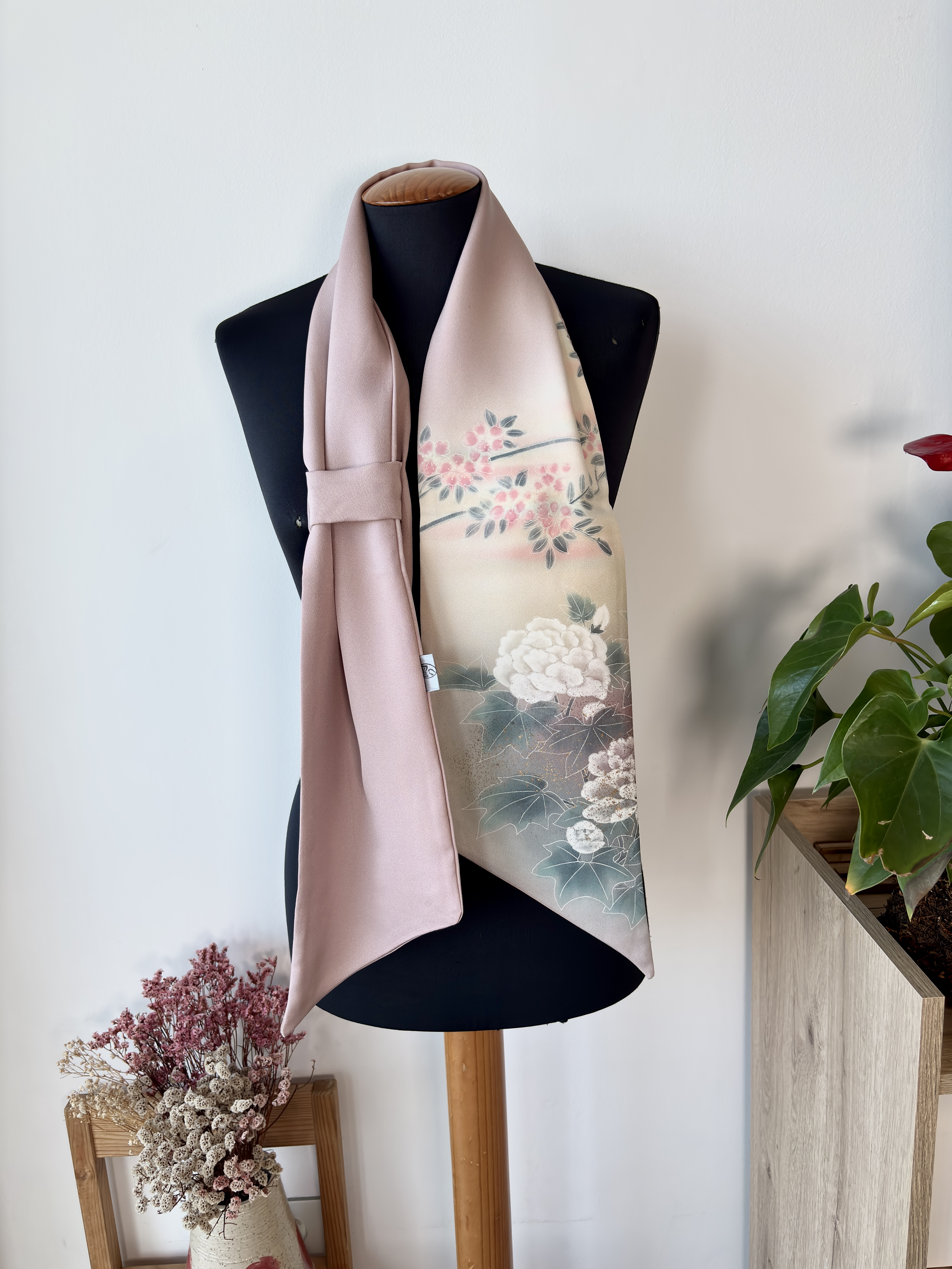 Floral Kimono Silk Scarf