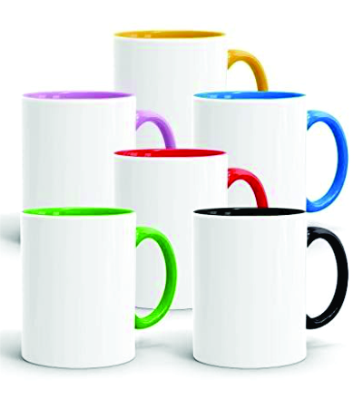 Color Accent Ceramic Mug Set