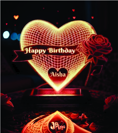 Personalized LED Heart Lamp