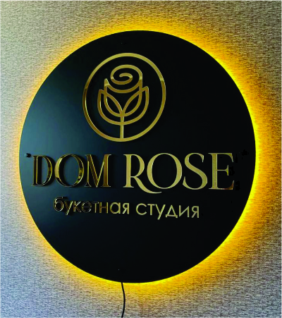 DOM ROSE LED Wall Sign