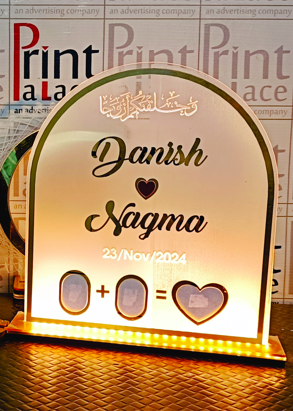 Personalized LED Wedding Plaque