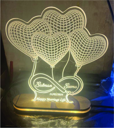 Personalized Heart LED Acrylic Gift